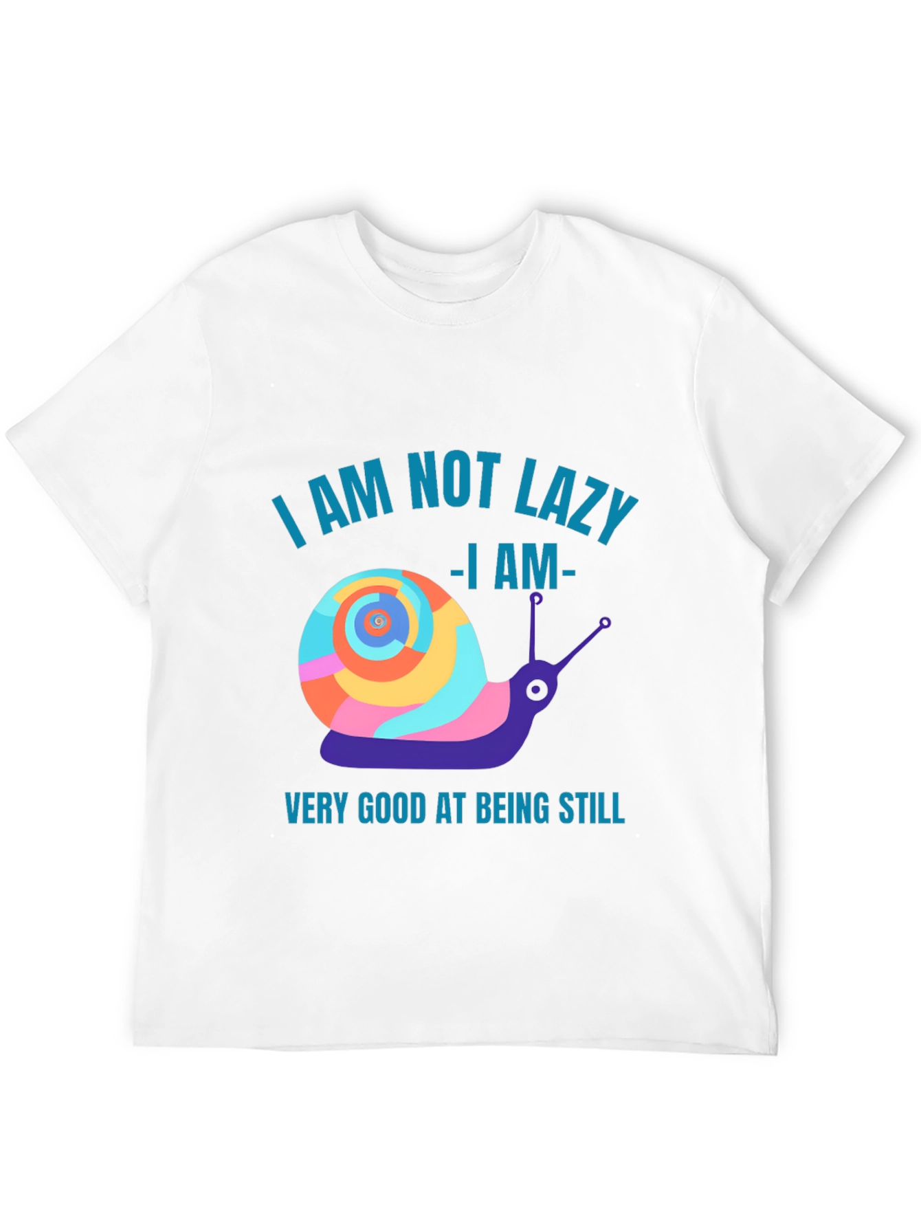Black Funny Snail Graphic T-Shirt - Not Lazy view 12