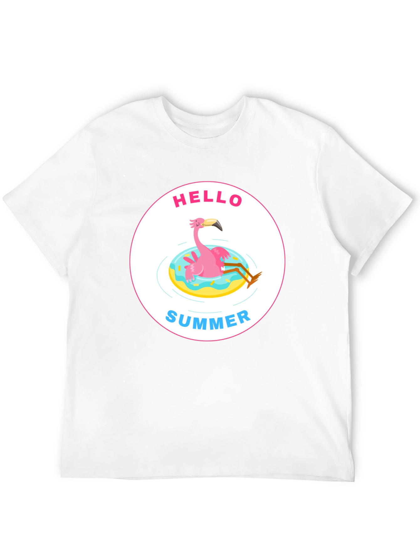 Black Hello Summer Flamingo Graphic Tee view 12