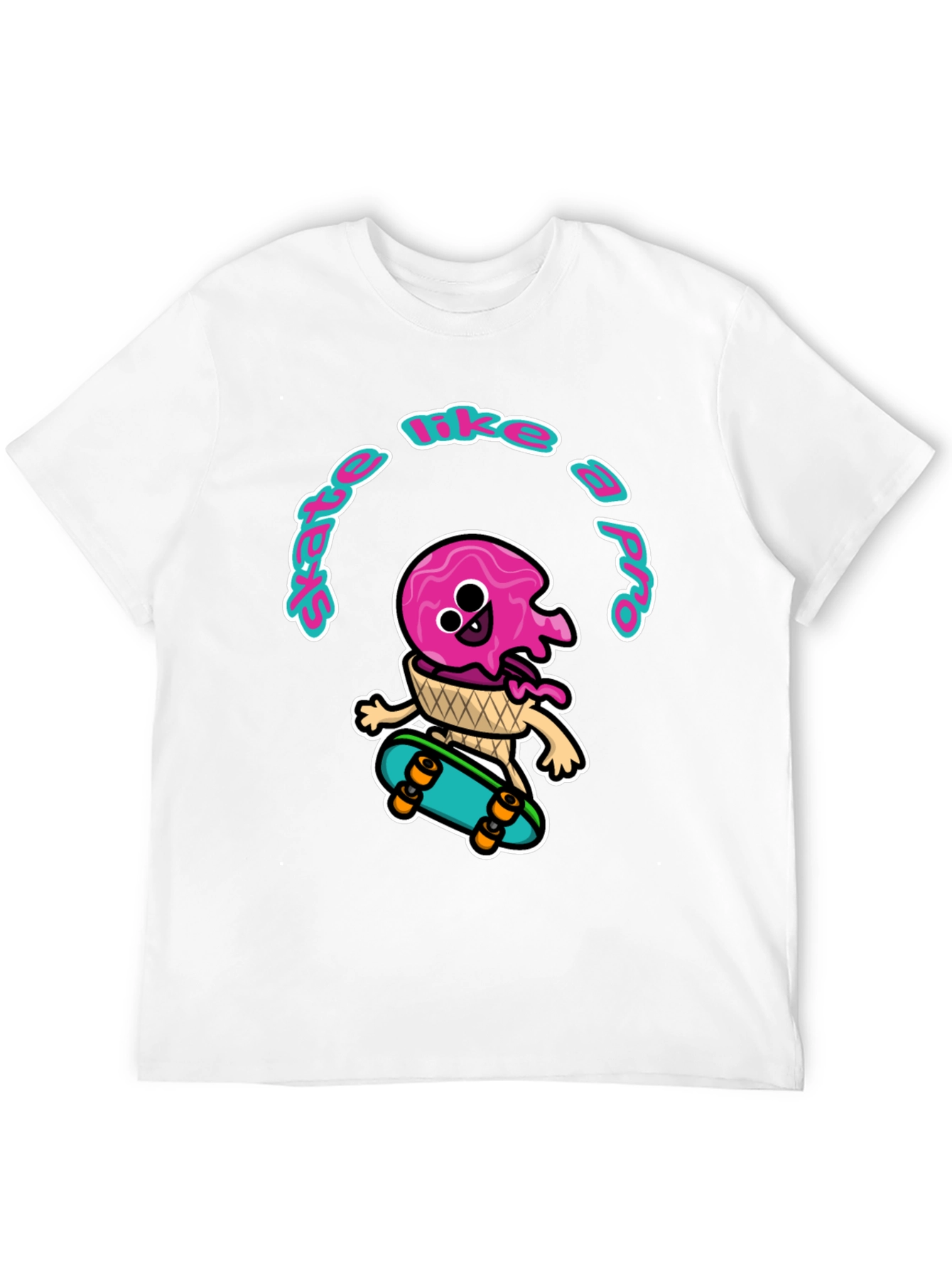 Black Skate Like a Pro Ice Cream T-Shirt view 12