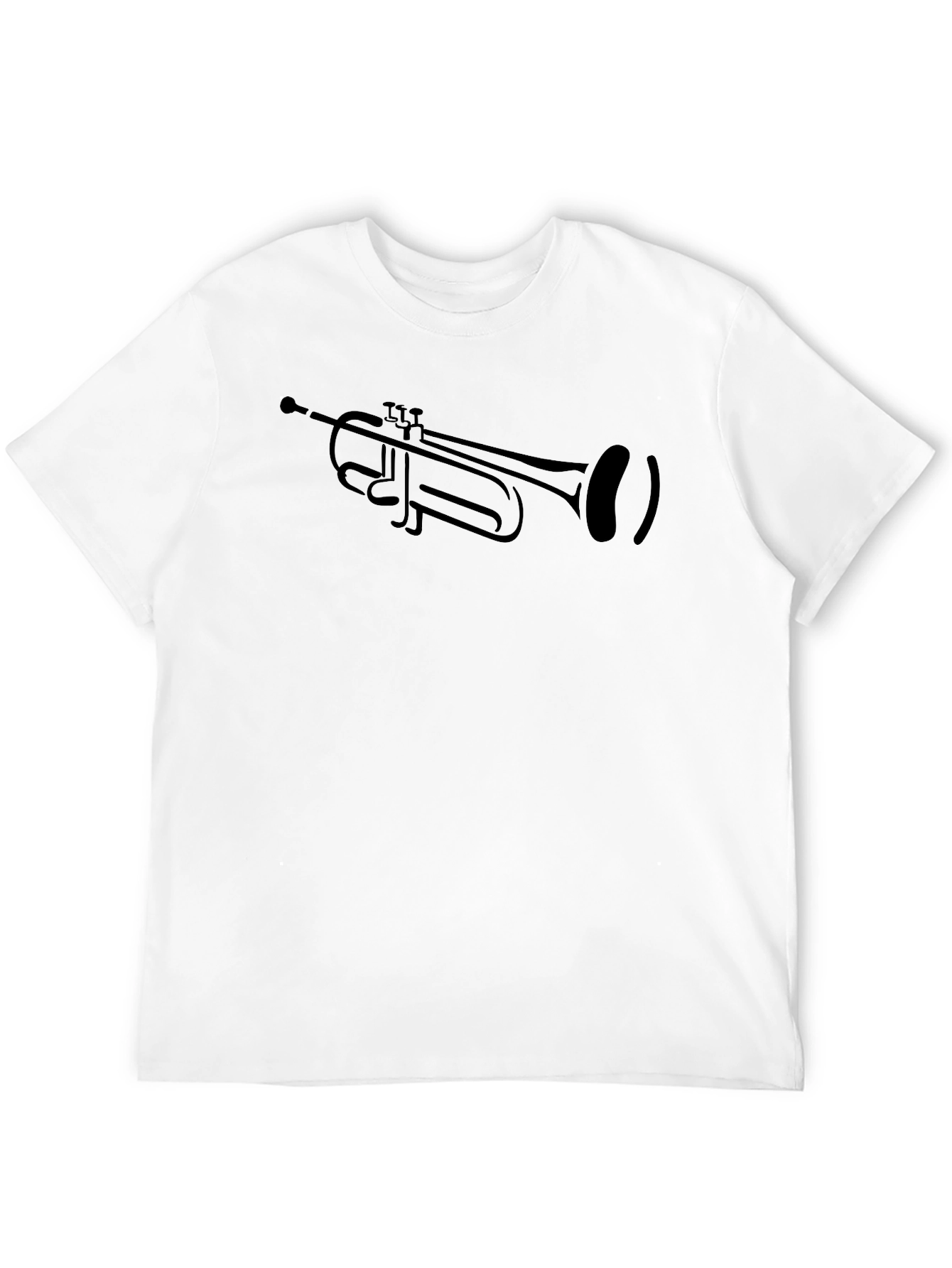 Black Trumpet Graphic Black T-Shirt - Music Lover Tee view 12