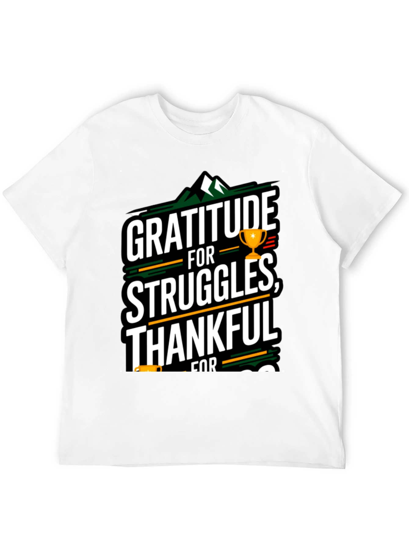 Black Gratitude T-Shirt - Thankful For Struggles view 12