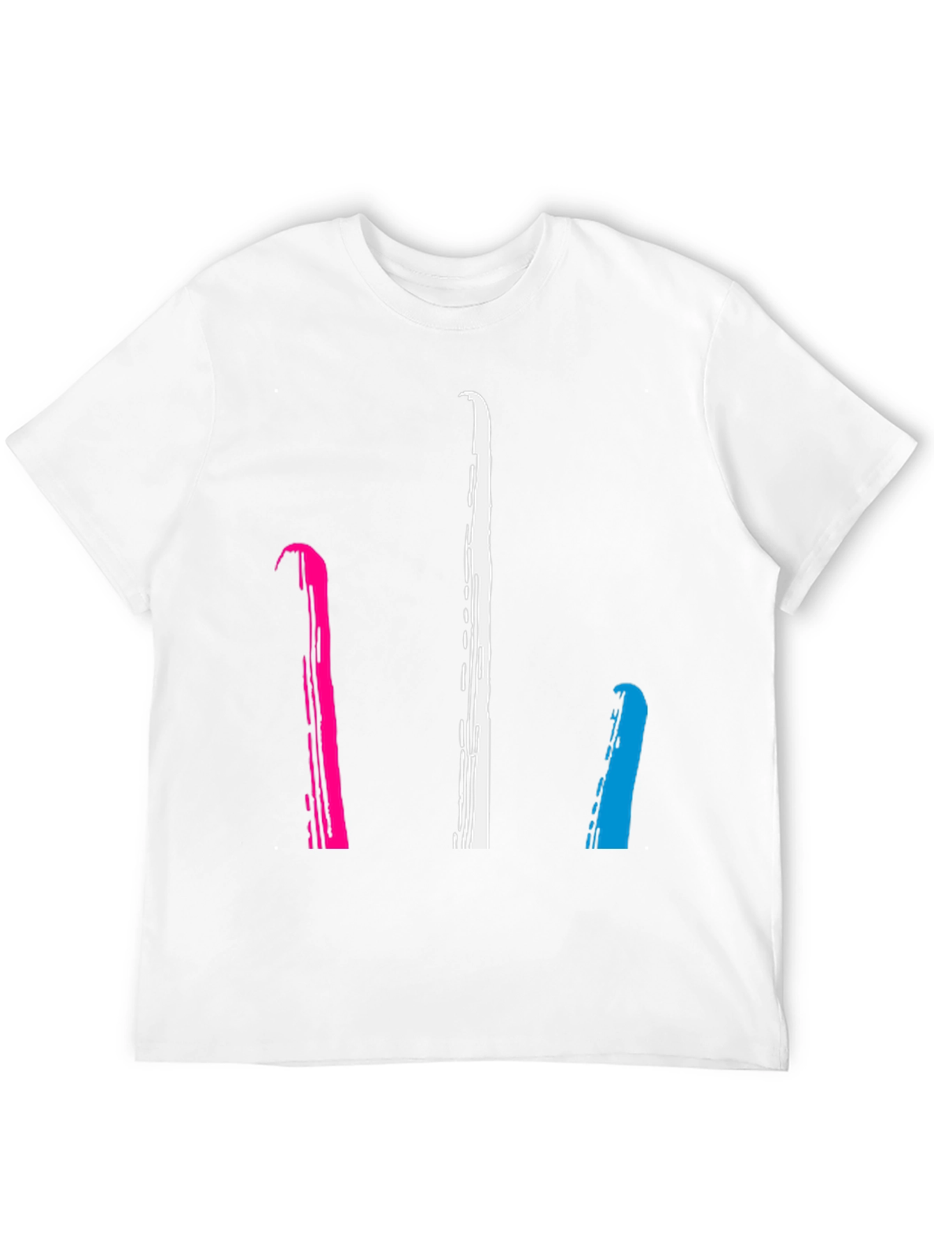 Black Abstract Stripe Graphic Tee - Men's Black T-Shirt view 12