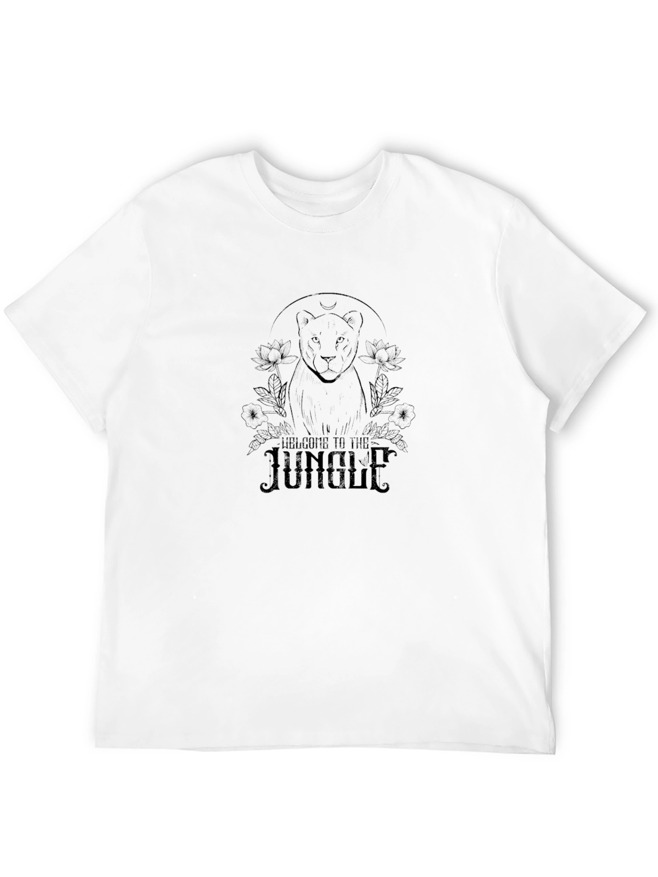 Black Welcome to the Jungle Graphic Tee - Black Cotton Blend view 12