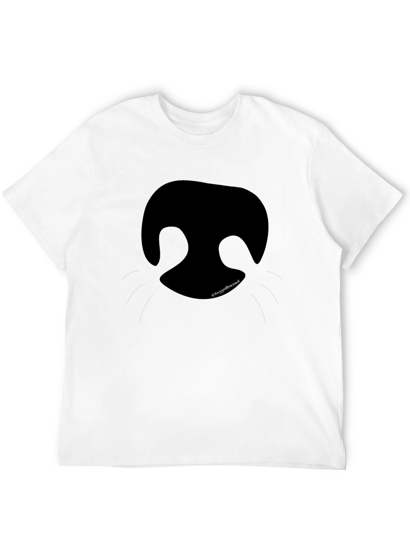 Black Dog Nose Graphic T-Shirt - Unisex Casual Tee view 12