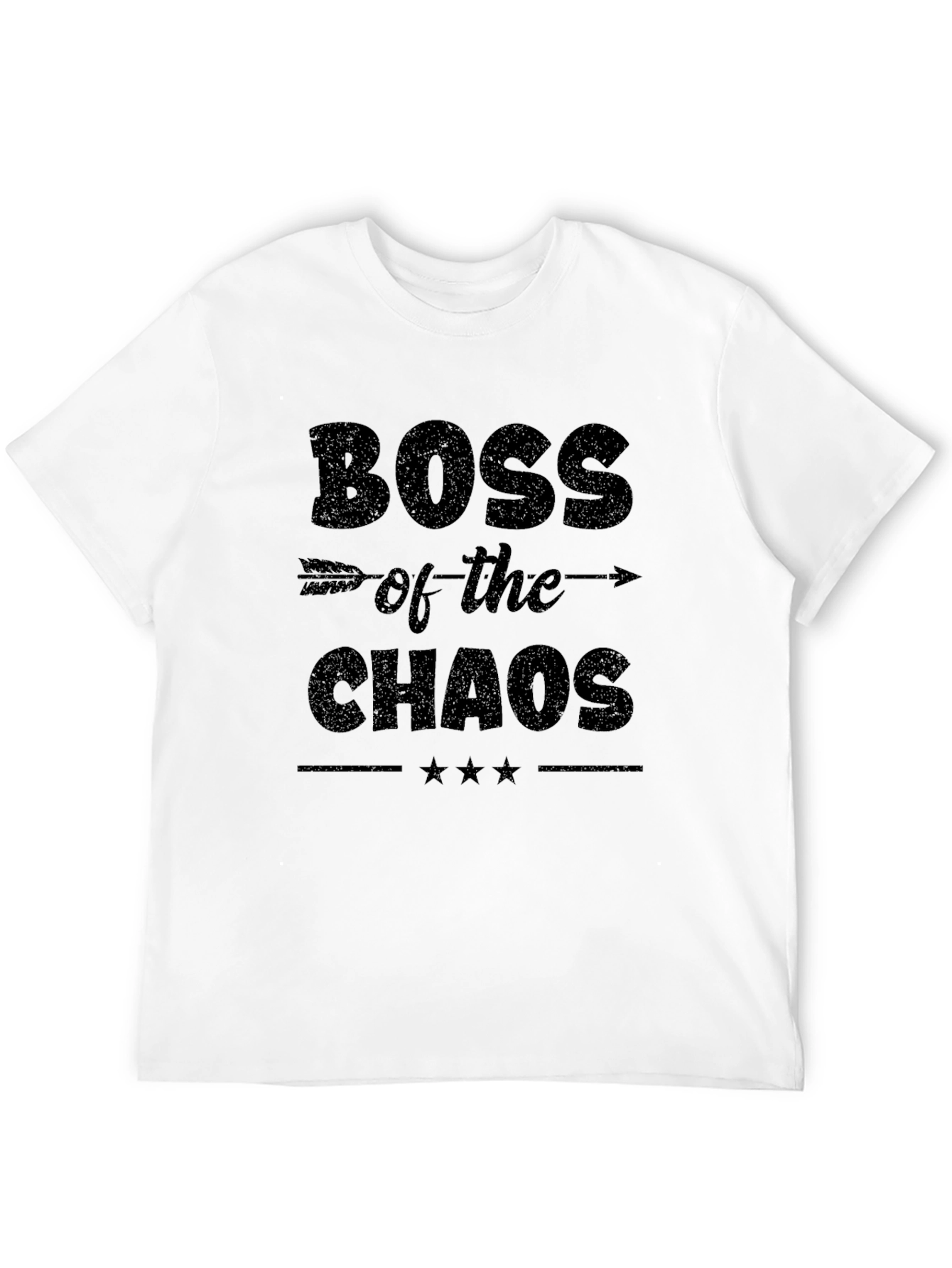 Black Boss of the Chaos Black Graphic T-Shirt view 12