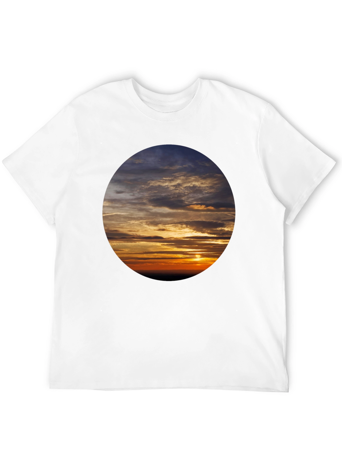 Black Sunset Sky Graphic Tee - Soft Cotton Casual Shirt view 12