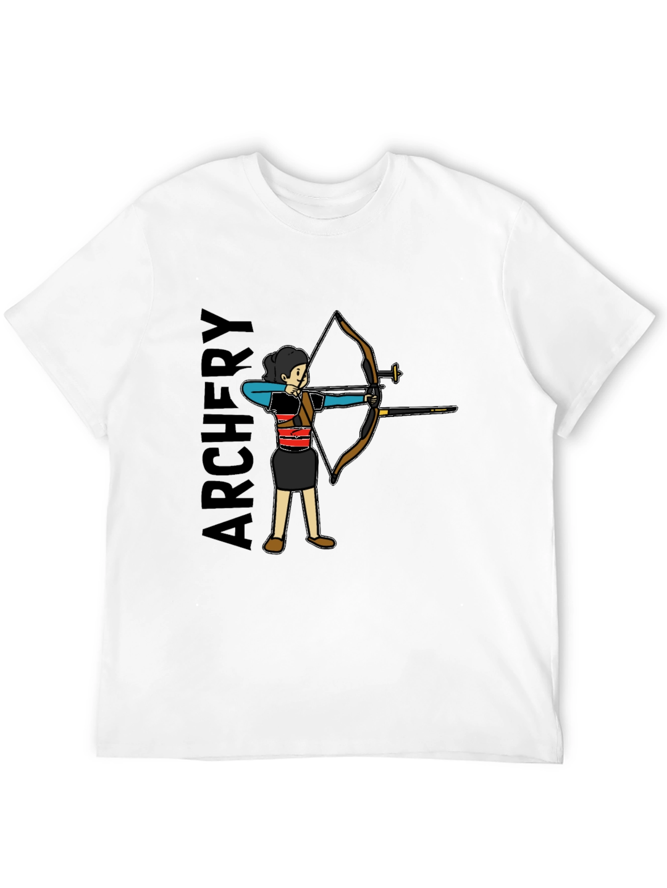 Black Archery T-Shirt - Black Cotton Tee for Archer view 12