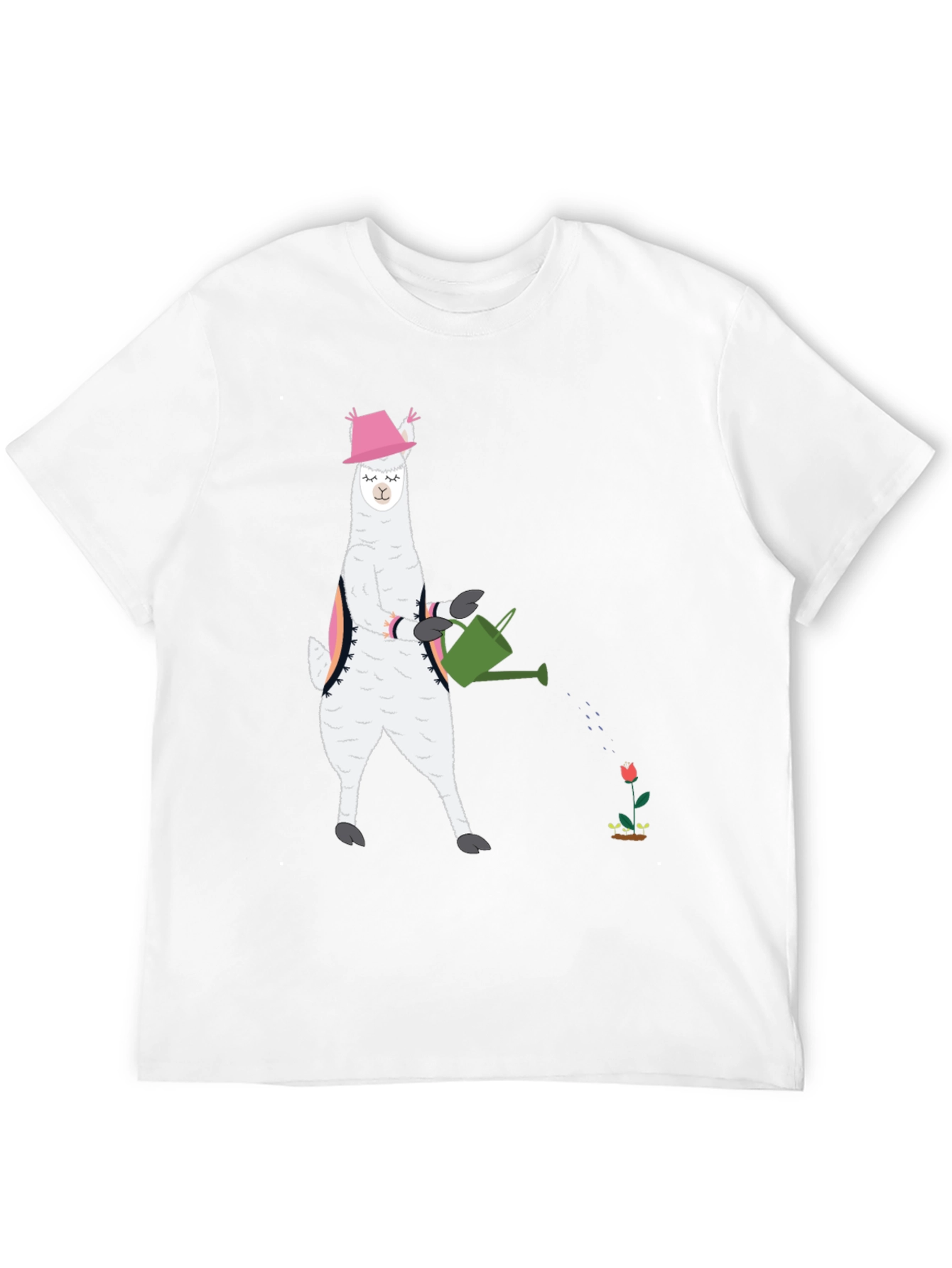 Black Llama Gardening T-Shirt - Cute Animal Tee view 12