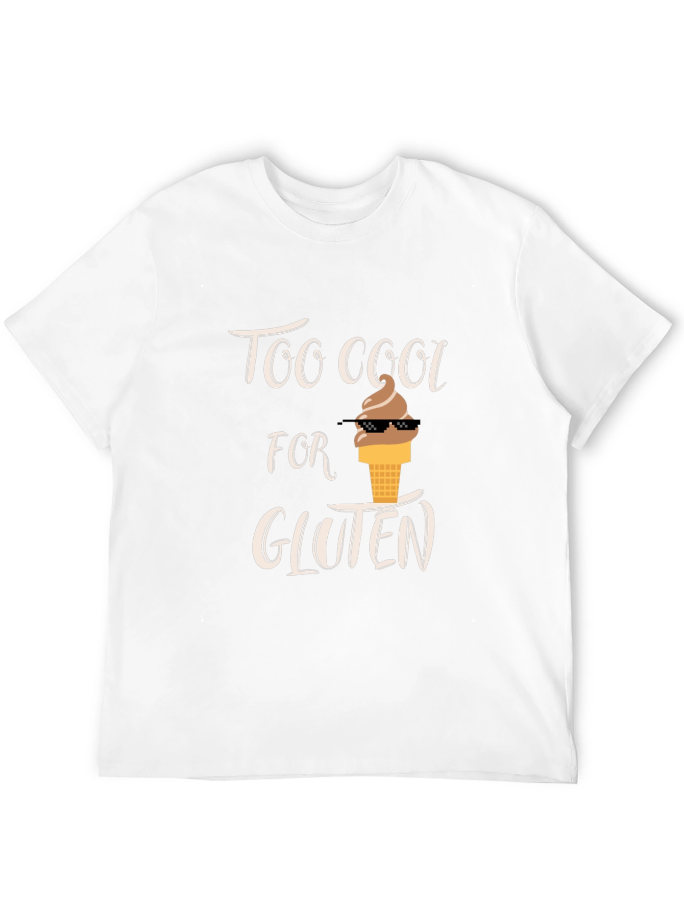 Black Too Cool For Gluten Black T-Shirt view 12