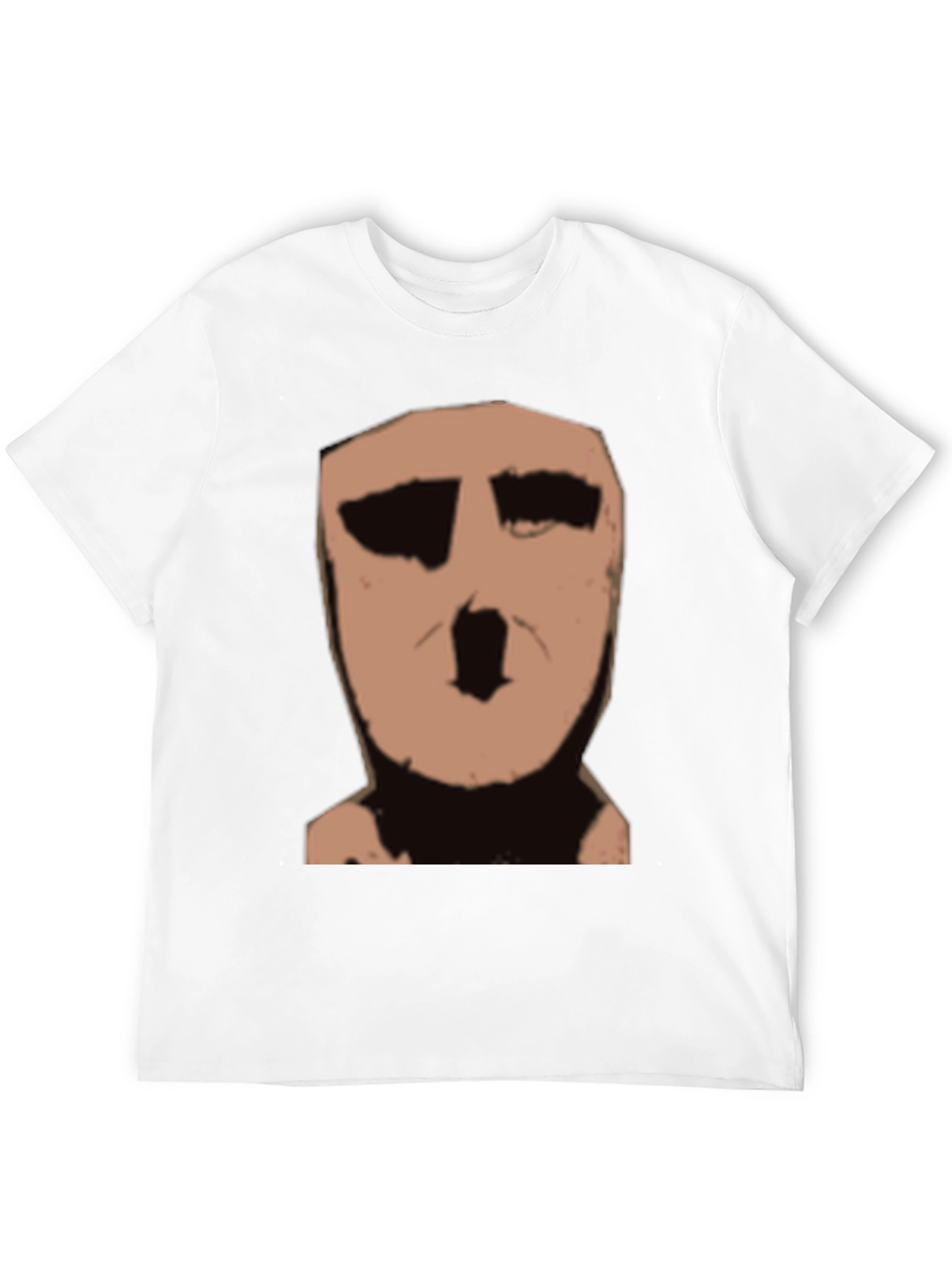 Black Abstract Face Graphic Black T-Shirt view 12