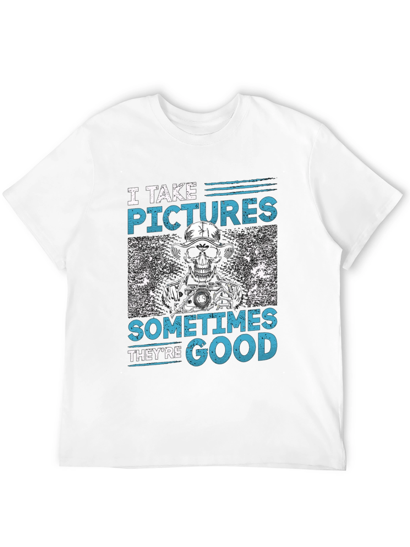 Black Funny Photographer Skeleton Graphic T-Shirt view 12