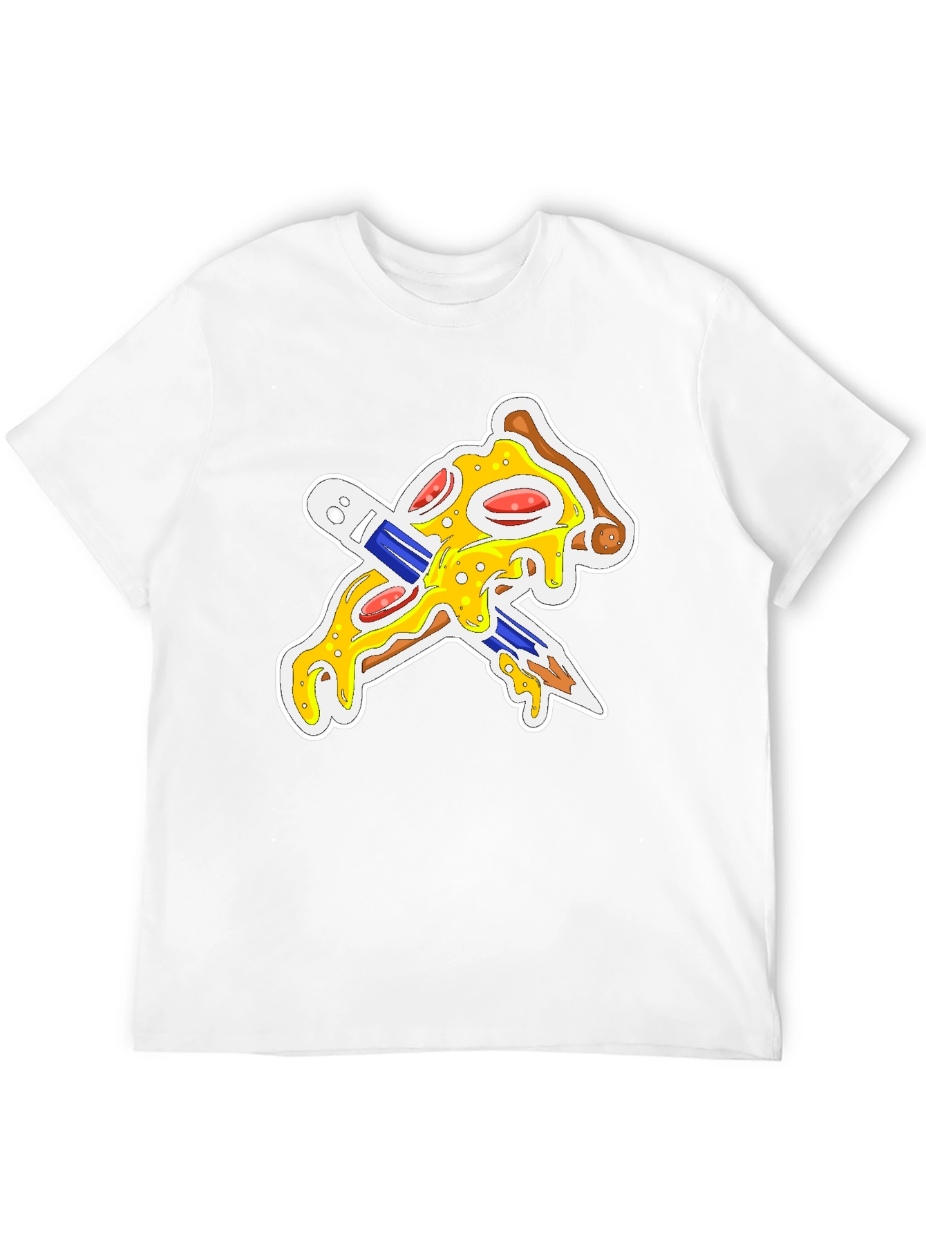 Black Pizza & Pencil Graphic T-Shirt - Black view 12