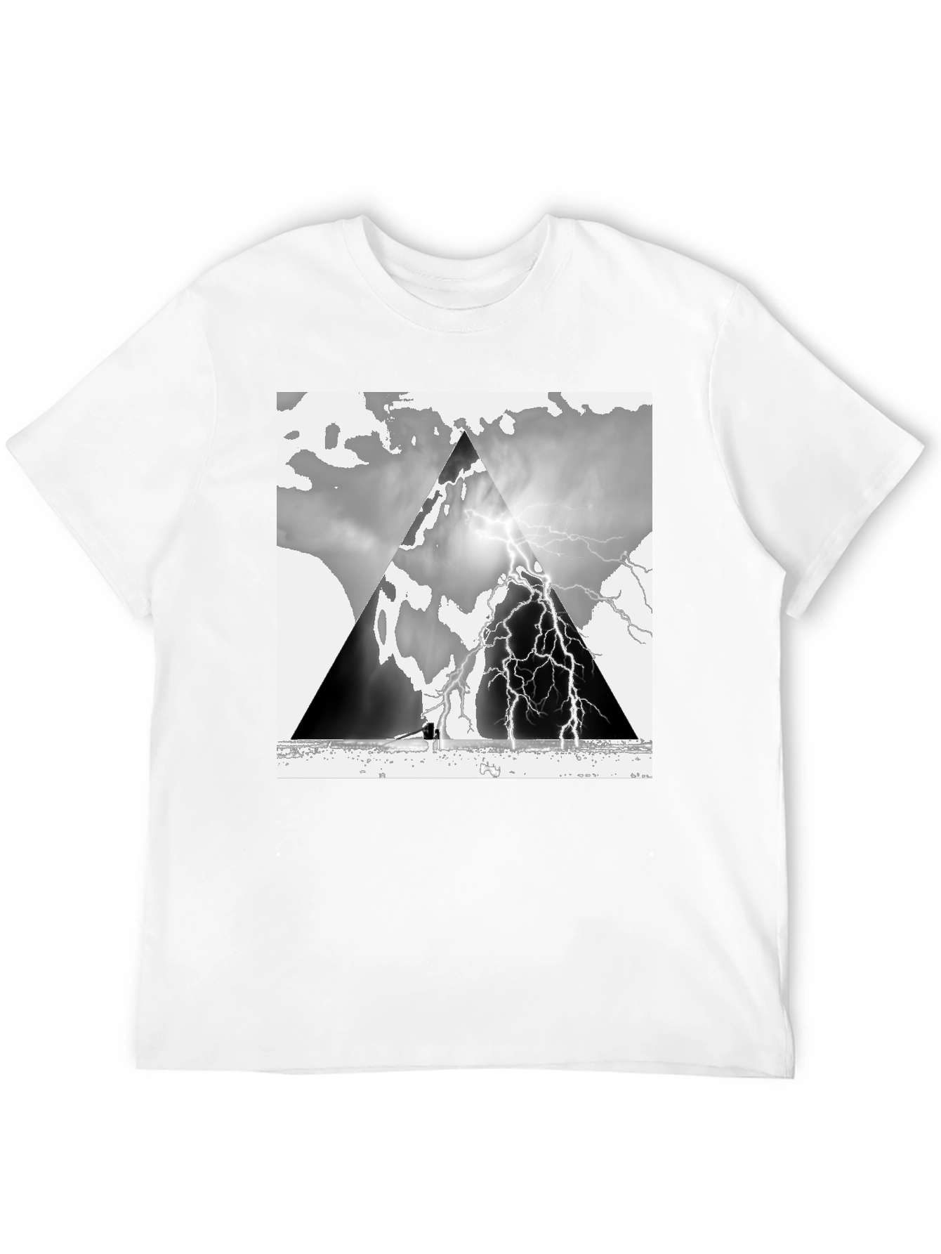 Black Stormy Mountain T-Shirt view 12