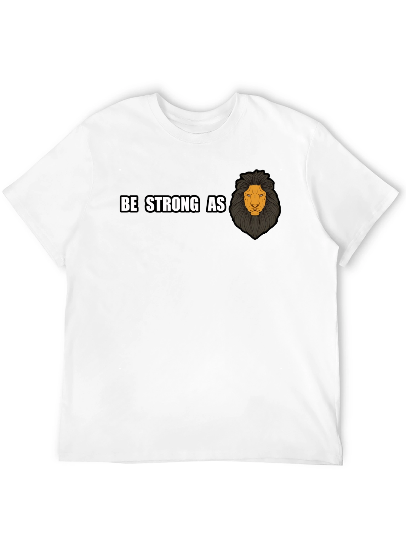 Black Be Strong As Lion Graphic T-Shirt view 12