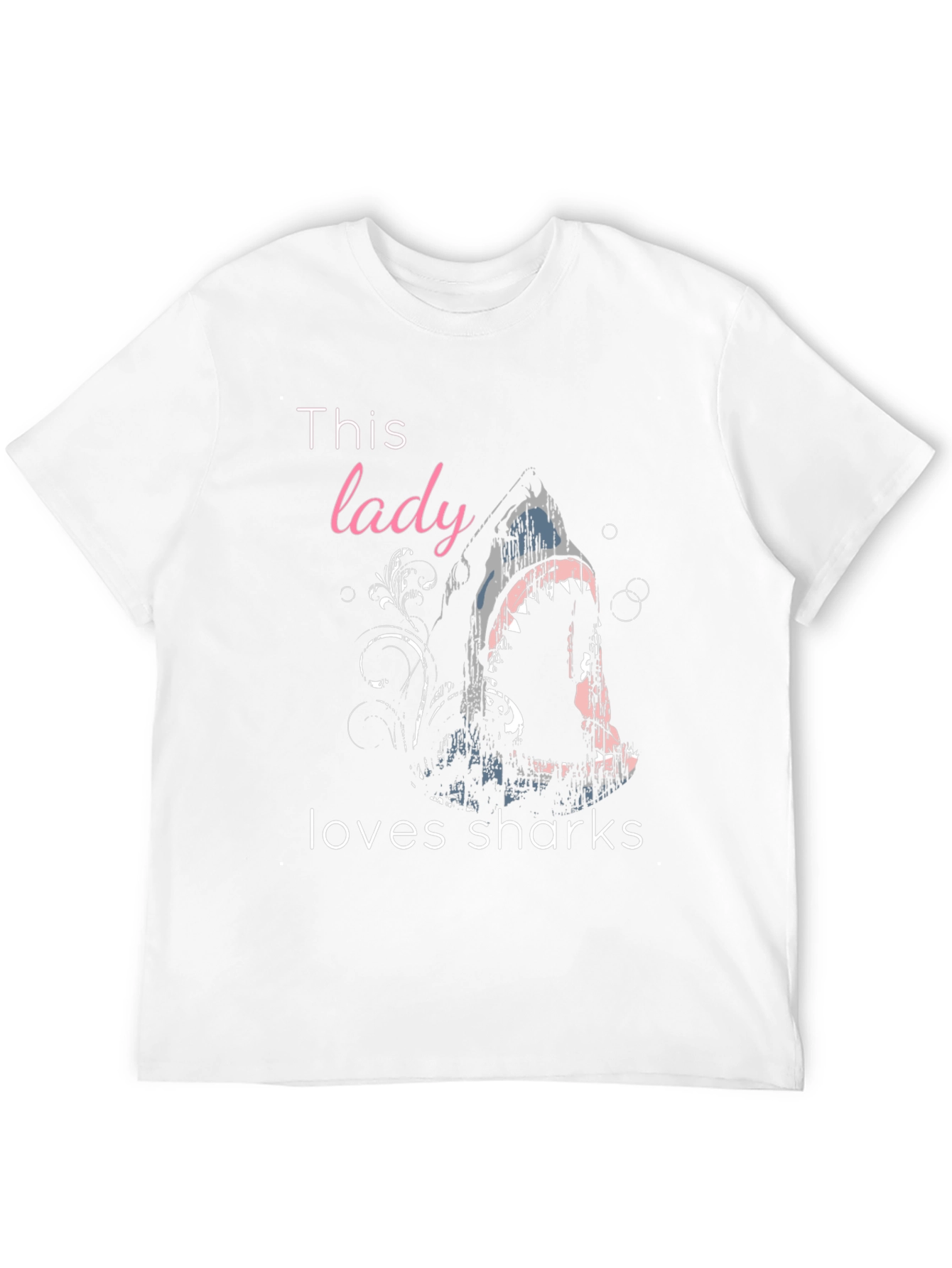 Black This Lady Loves Sharks Graphic T-Shirt view 12