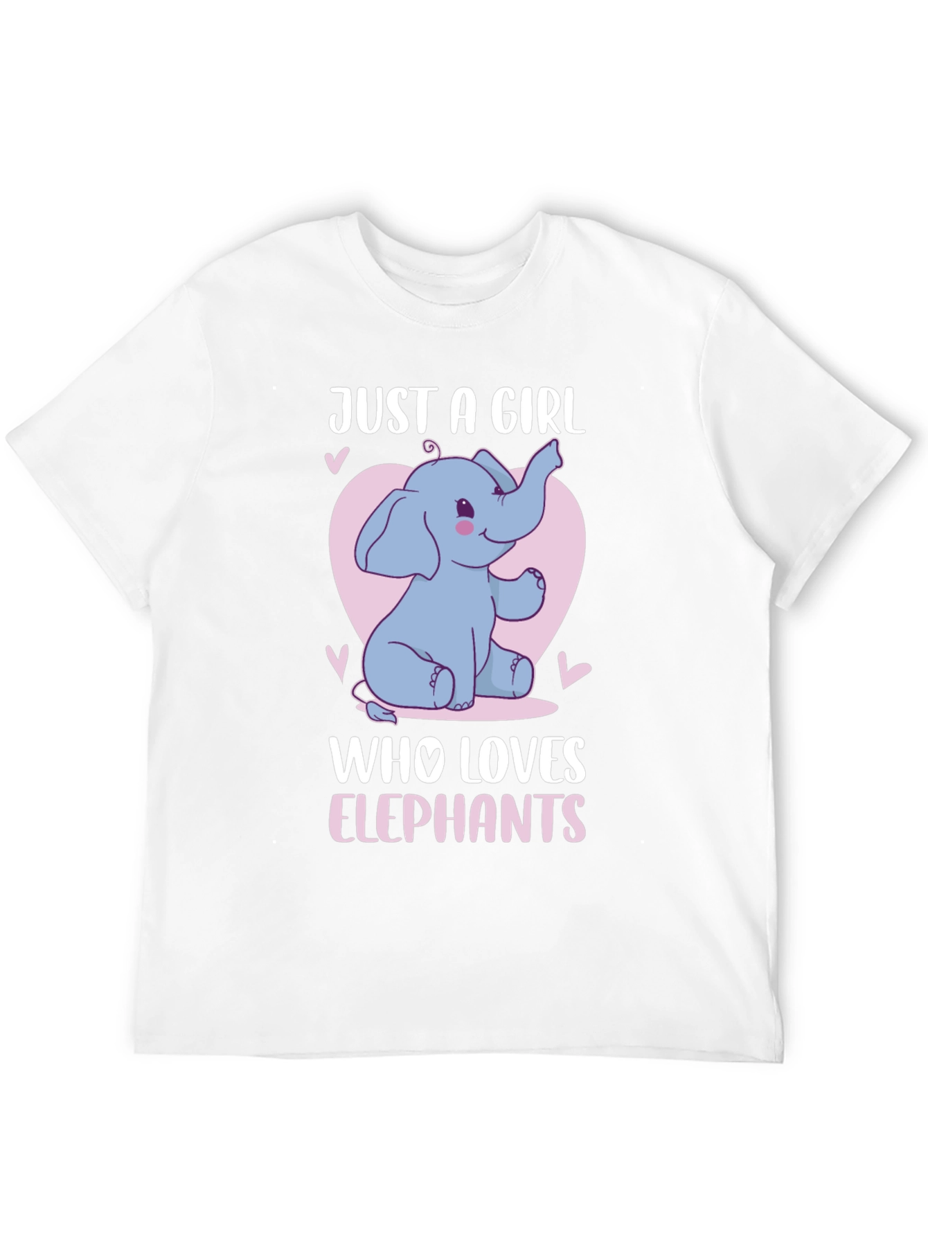 Black Just A Girl Who Loves Elephants T-Shirt view 12