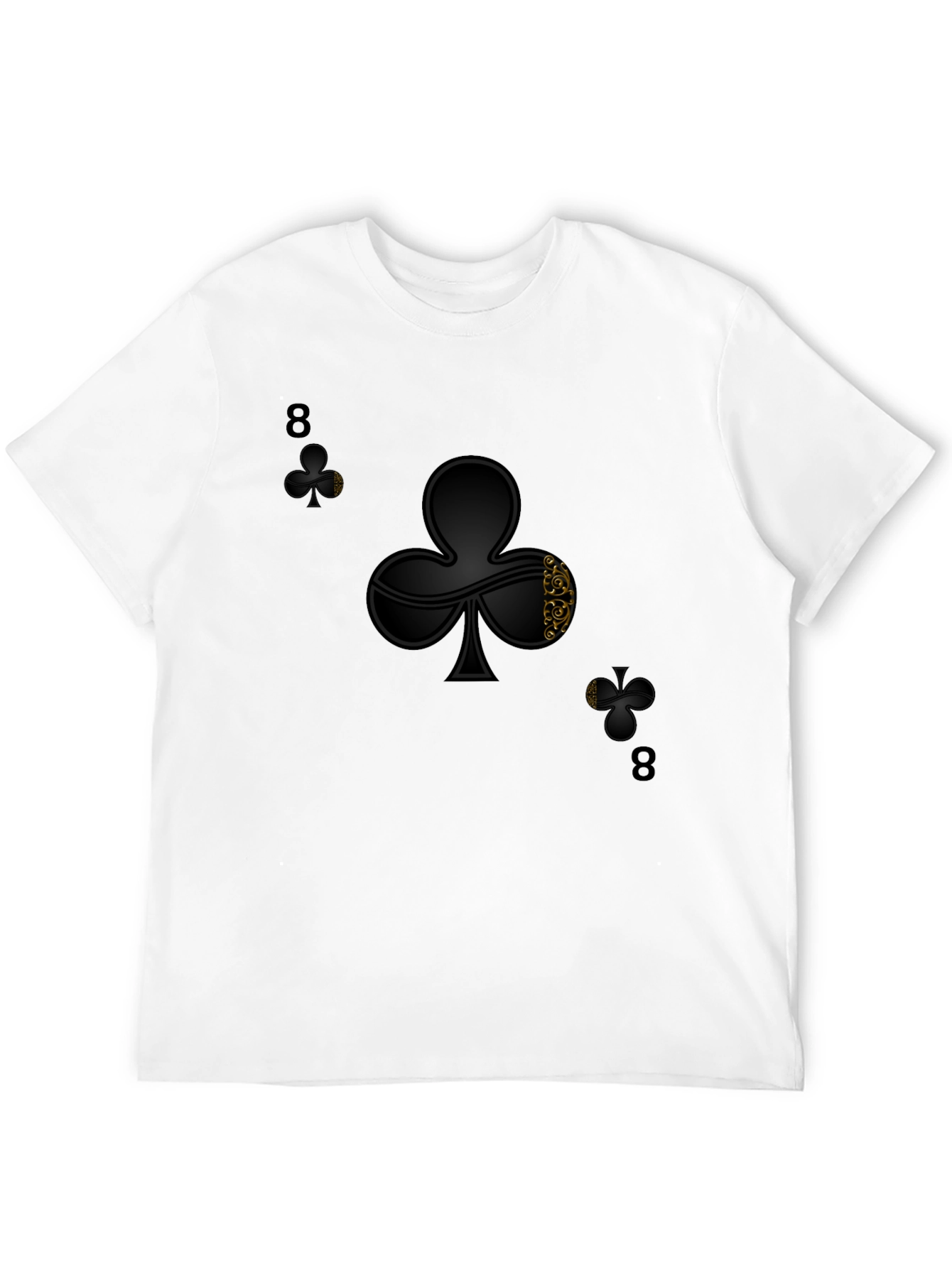 8 of Clubs Graphic Tee - Stylish Black T-Shirt - 12