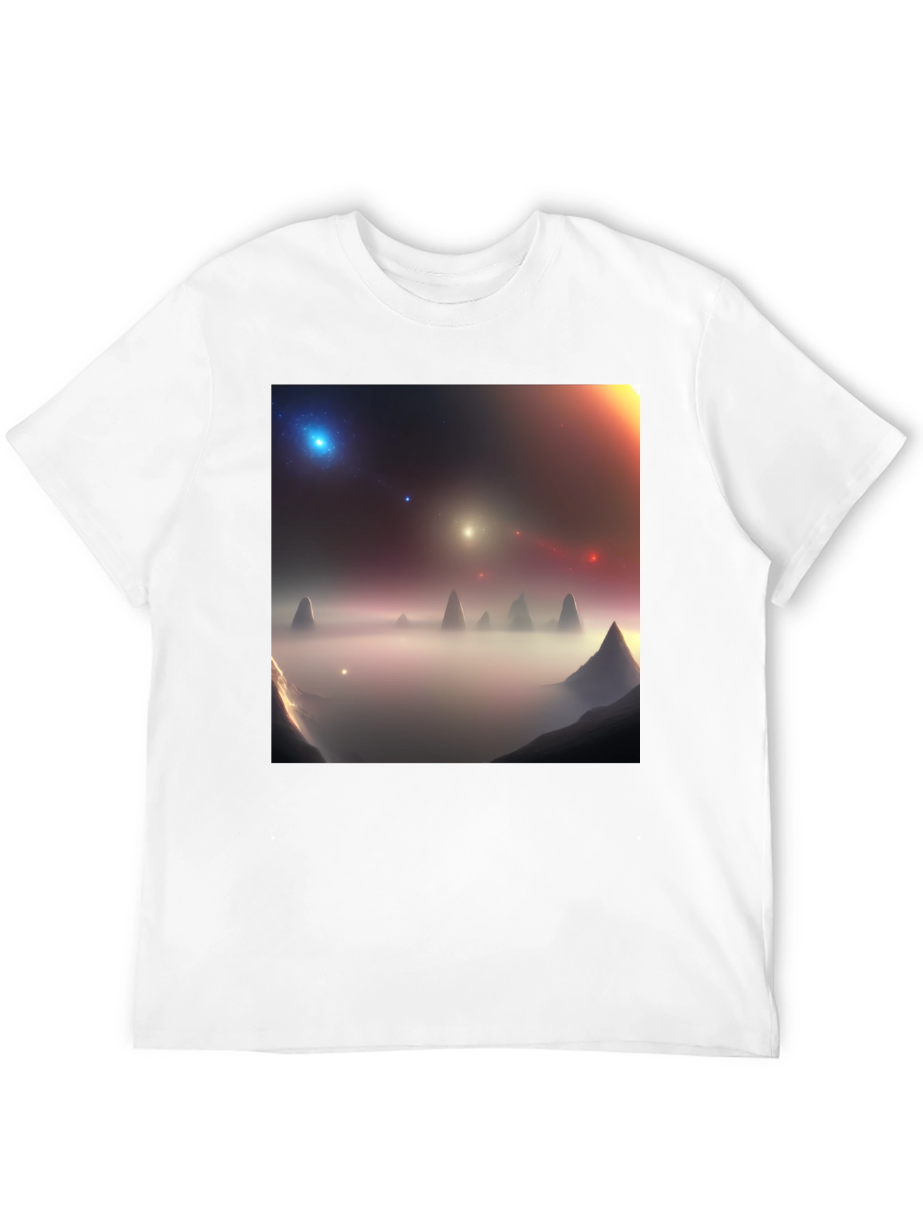 Black Nebula Vista Graphic Tee - Black Cotton Comfort view 12