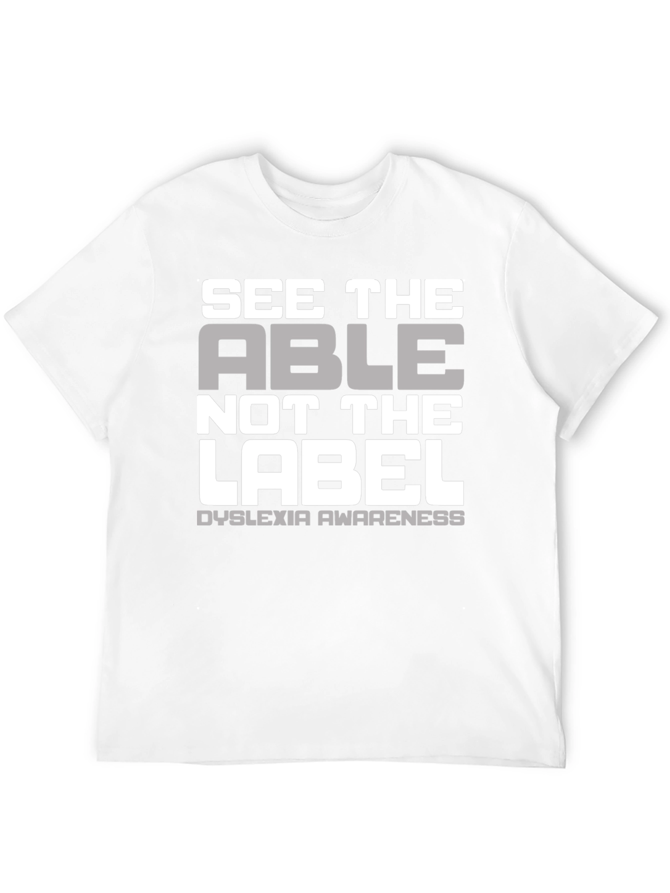 Black Dyslexia Awareness T-Shirt - See The Able view 12