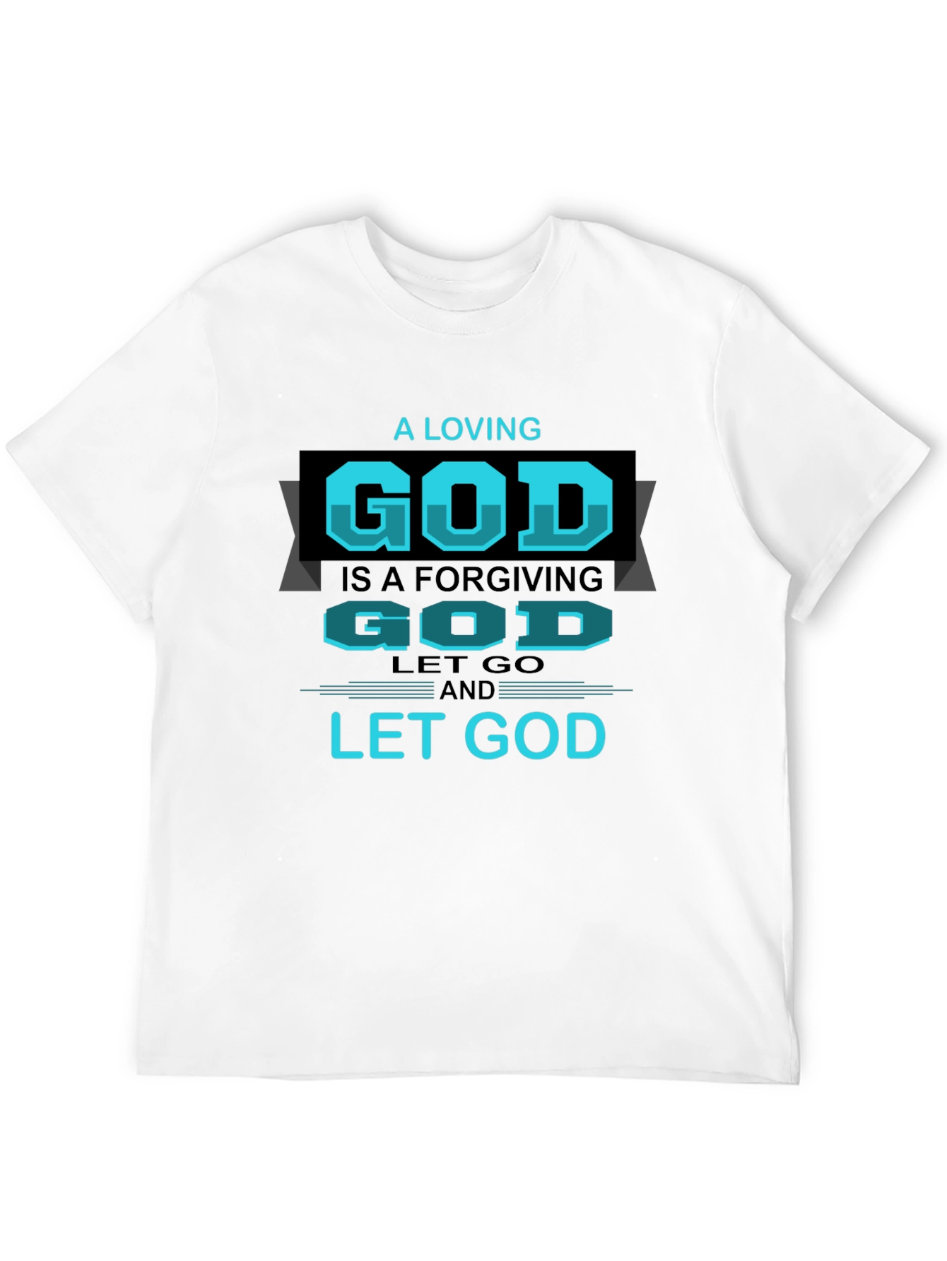 Black A Loving God Graphic T-Shirt view 12