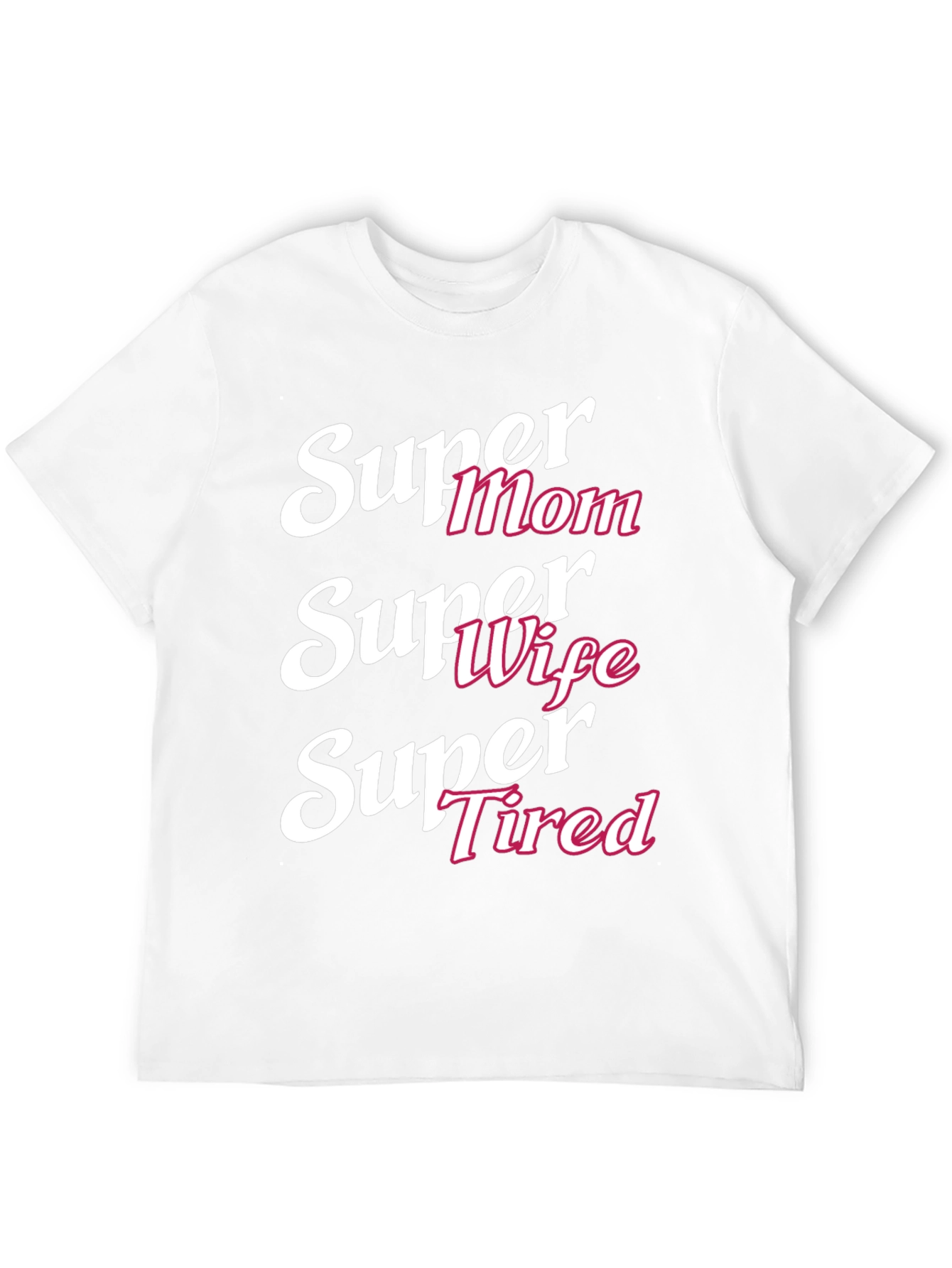 Black Super Mom Wife Tired Graphic T-Shirt view 12