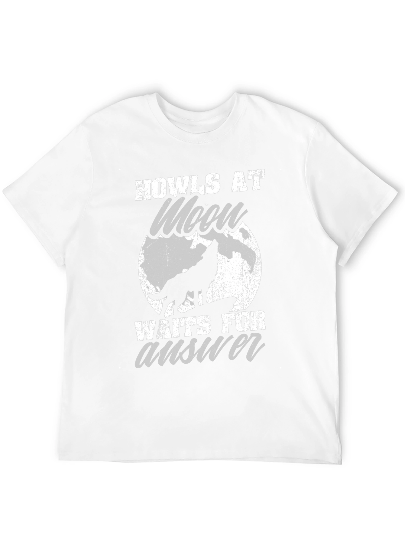 Black Howls at Moon Graphic Tee - Black Cotton T-Shirt view 12