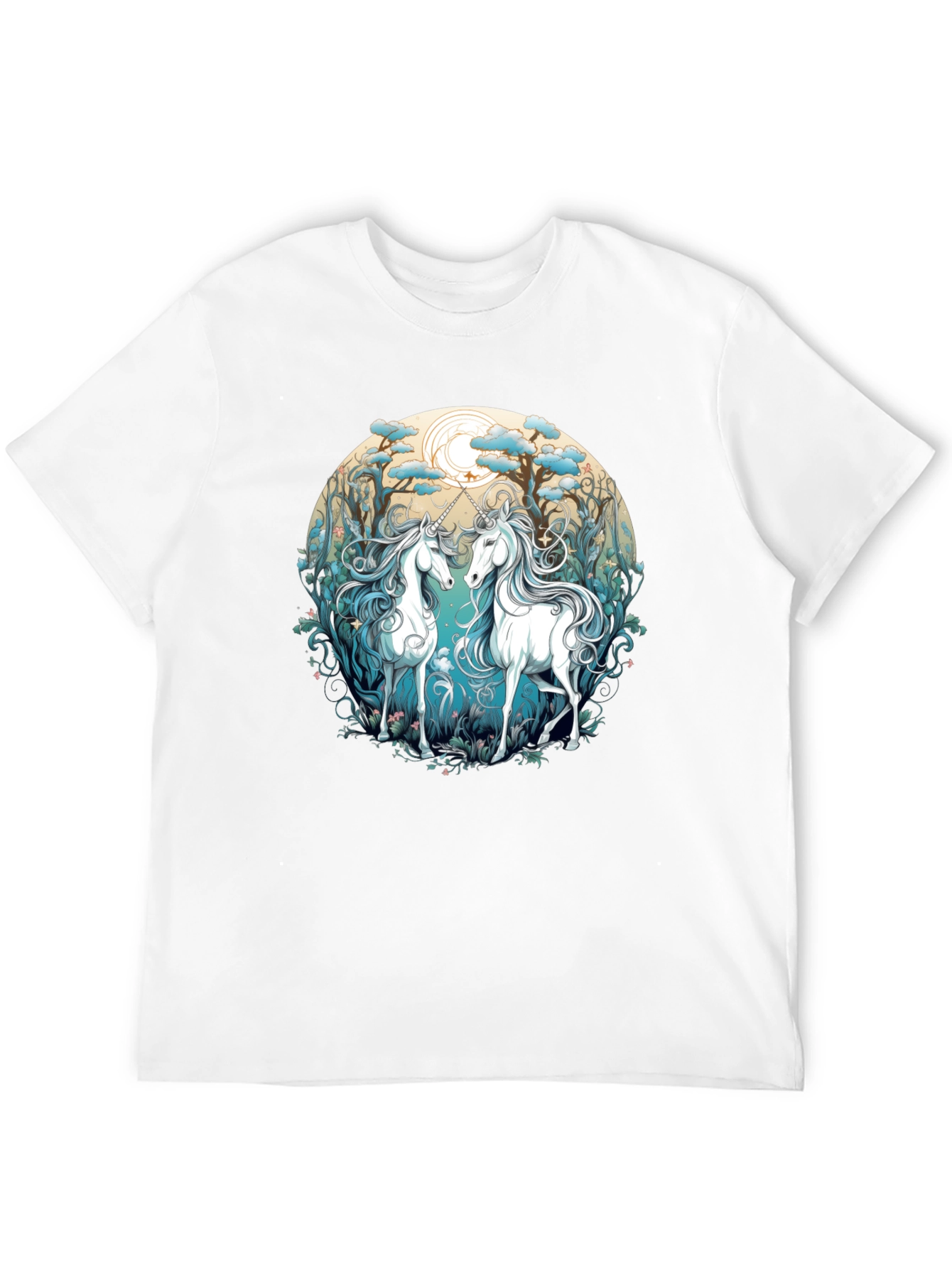 Black Unicorns Graphic T-Shirt - Men's Black Tee view 12