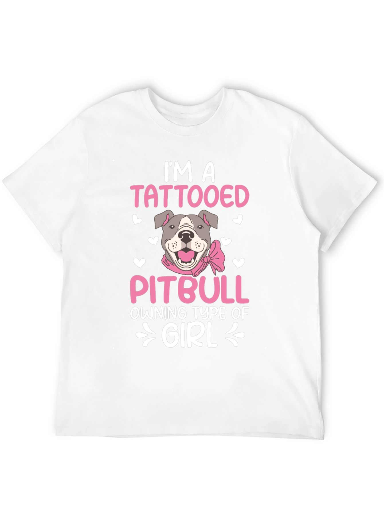 Black Tattooed Pitbull Girl T-Shirt view 12
