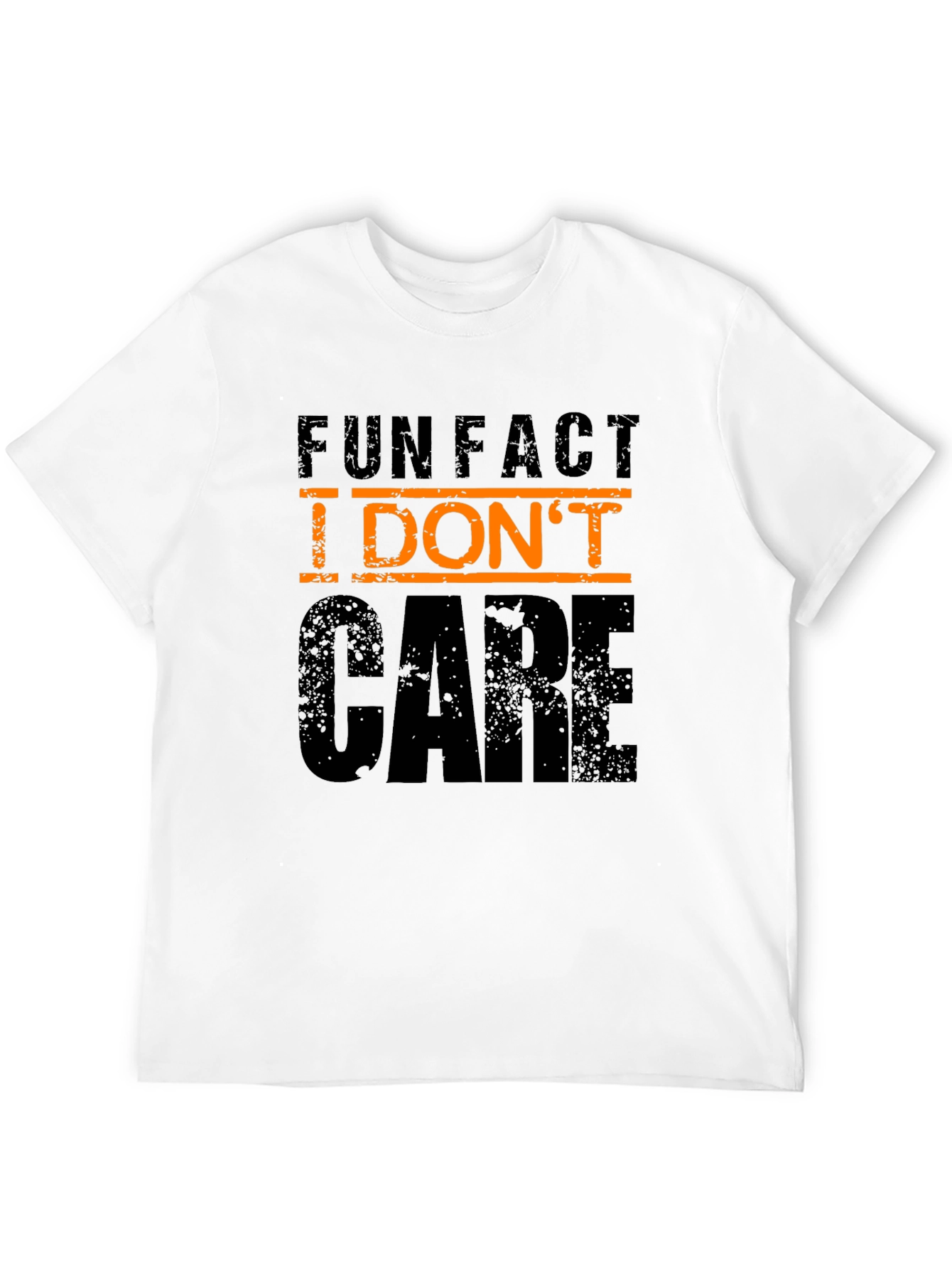 Black Fun Fact I Don't Care Graphic Tee - Black Casual T-Shirt view 12