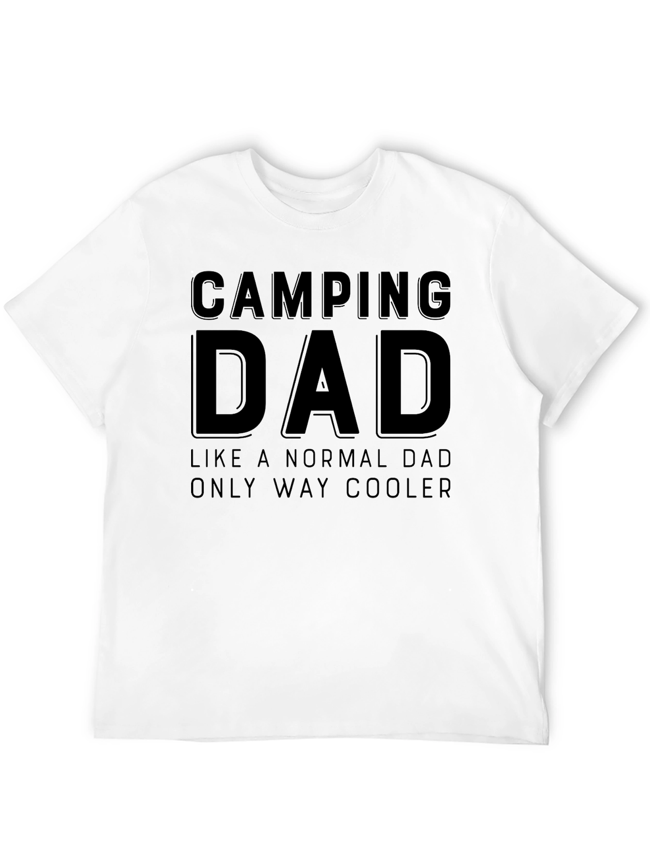 Black Camping Dad T-Shirt - Cool Dad Tee view 12