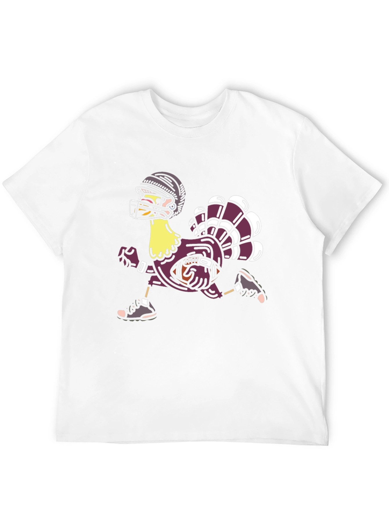Black Football Turkey Thanksgiving T-Shirt view 12