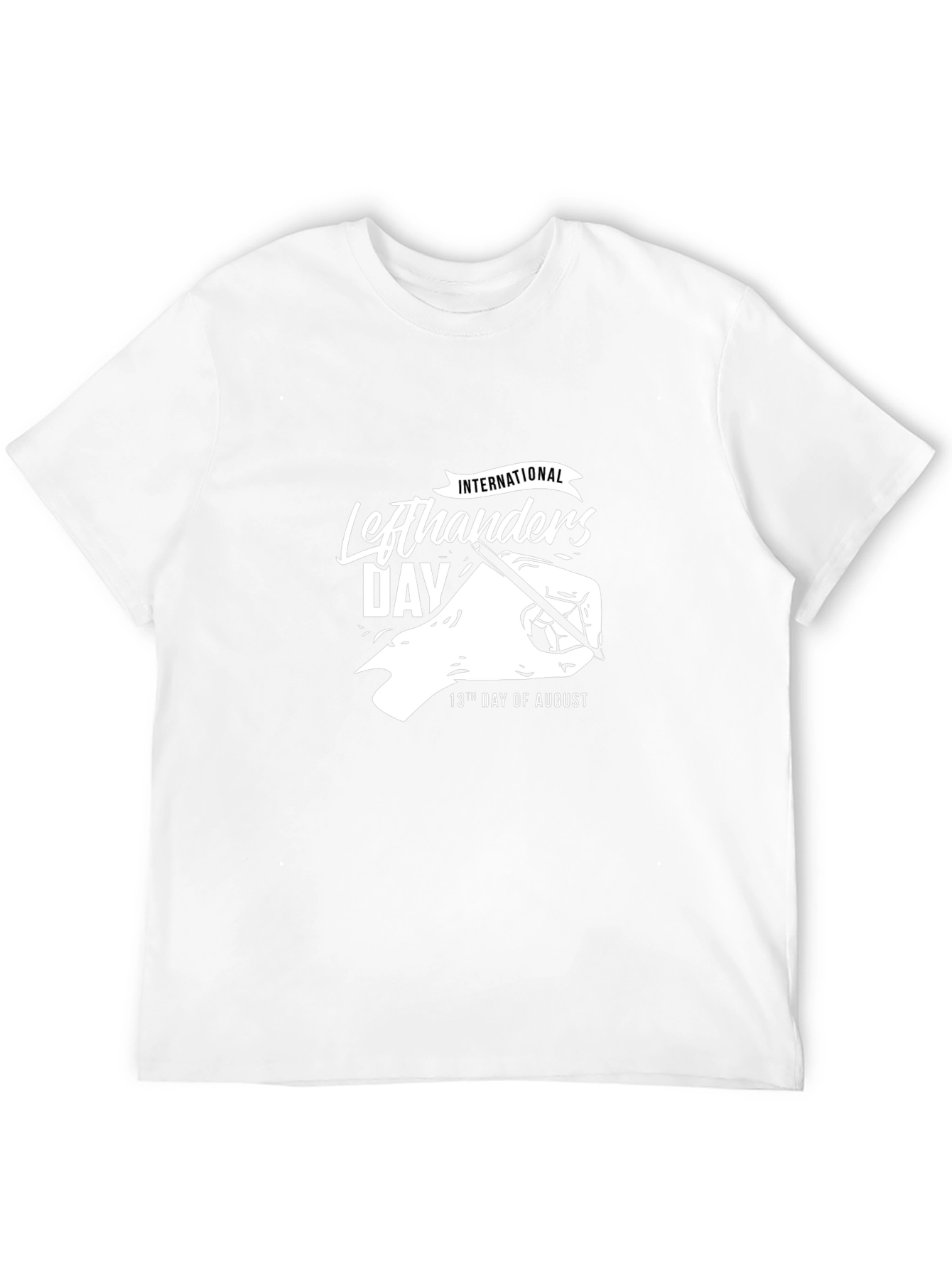 Black International Lefthanders Day T-Shirt - August 13th Tee view 12