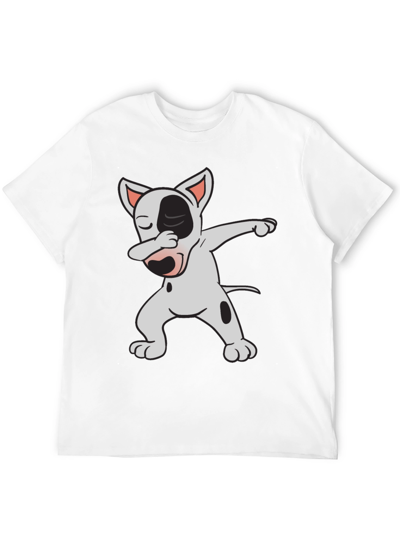 Black Dabbing Bull Terrier Graphic Tee view 12