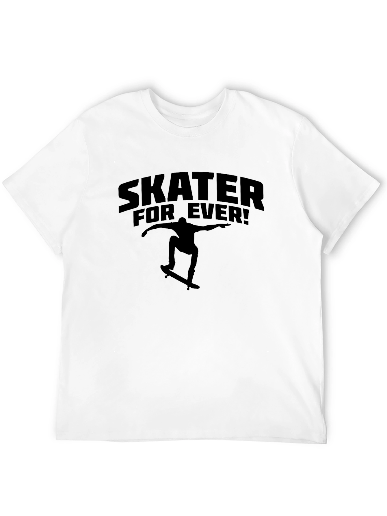 Black Skater Forever Graphic Tee - Cool Skateboarder Design view 12