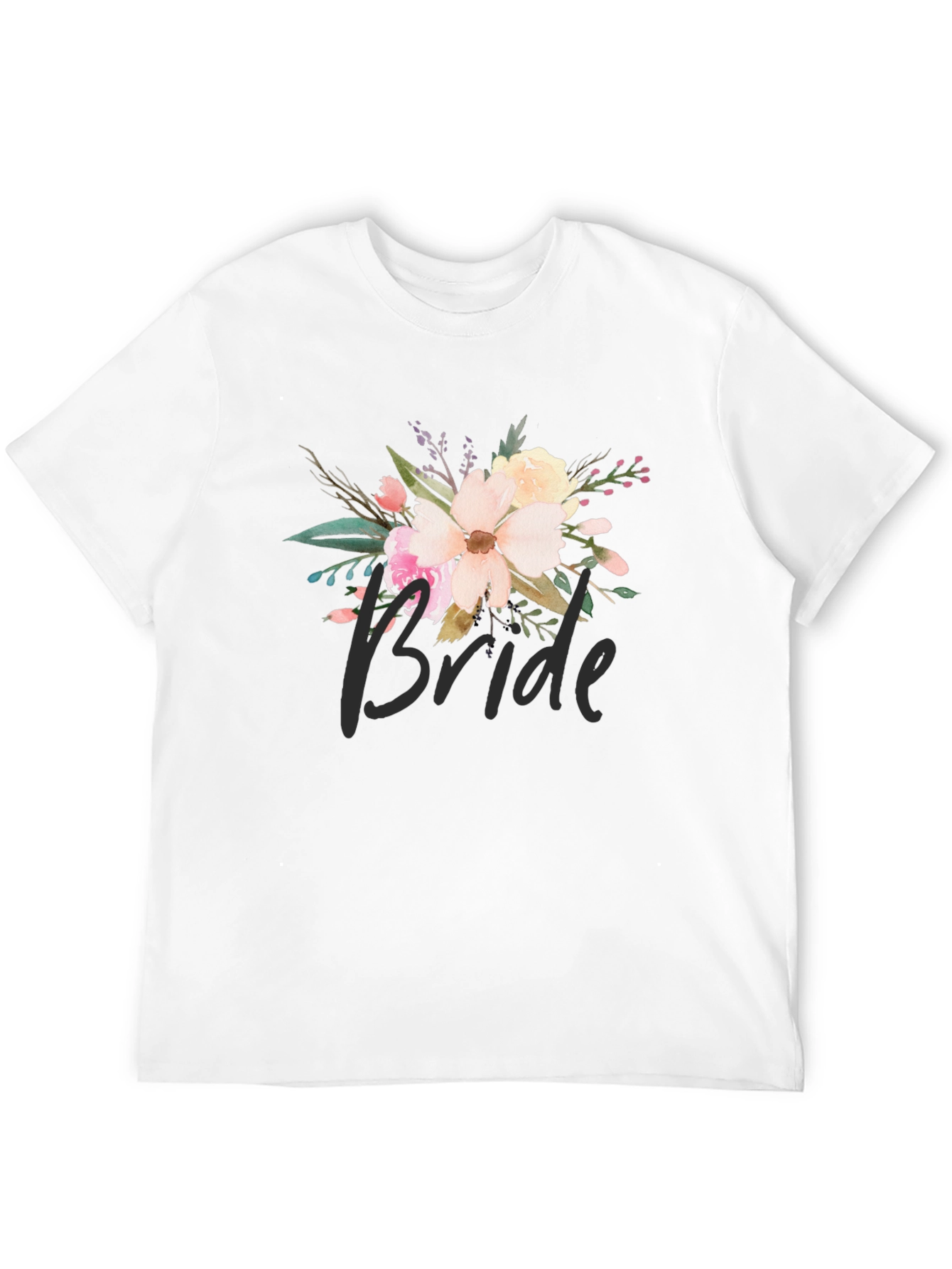 Black Bride Floral Graphic Black T-Shirt view 12