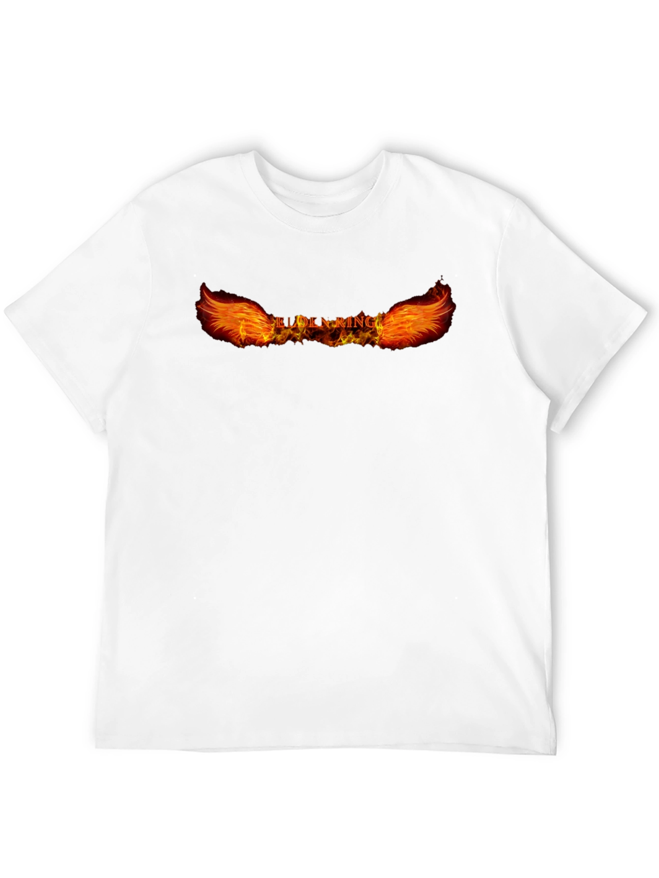 Black Elden Ring Wings Flames Black T-Shirt view 12