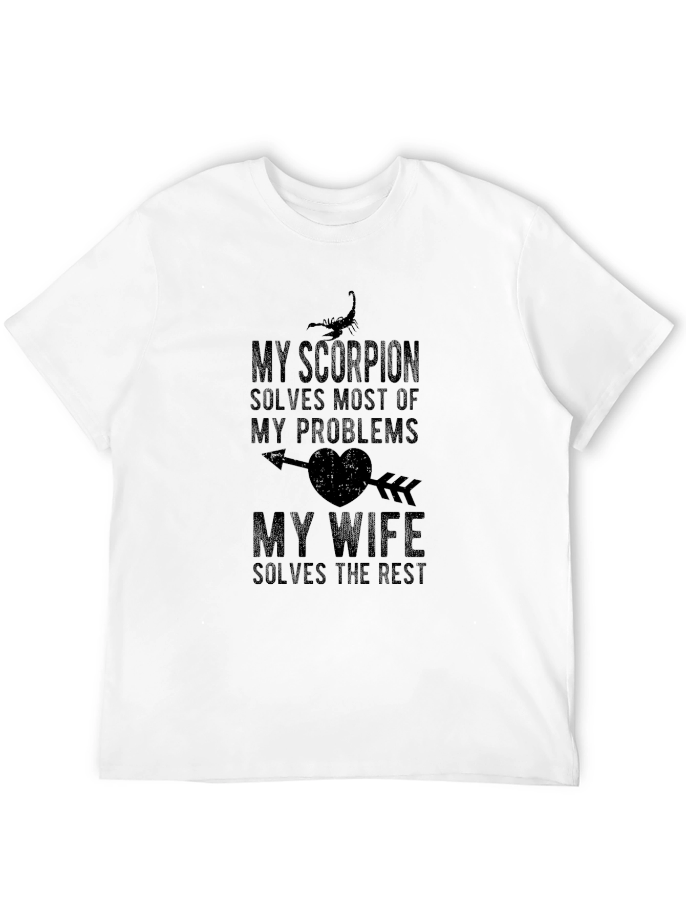 Black My Scorpion, My Wife Men's Graphic T-Shirt view 12