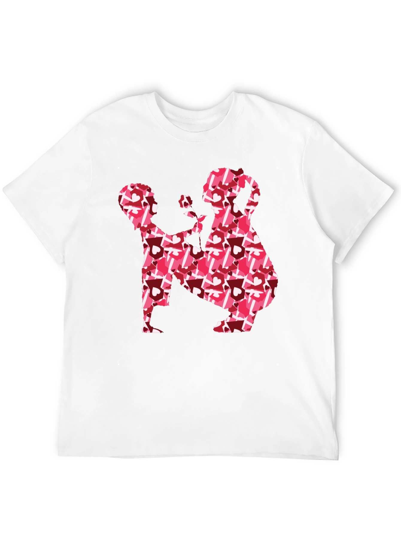 Black Romantic Heart Proposal Graphic Tee view 12