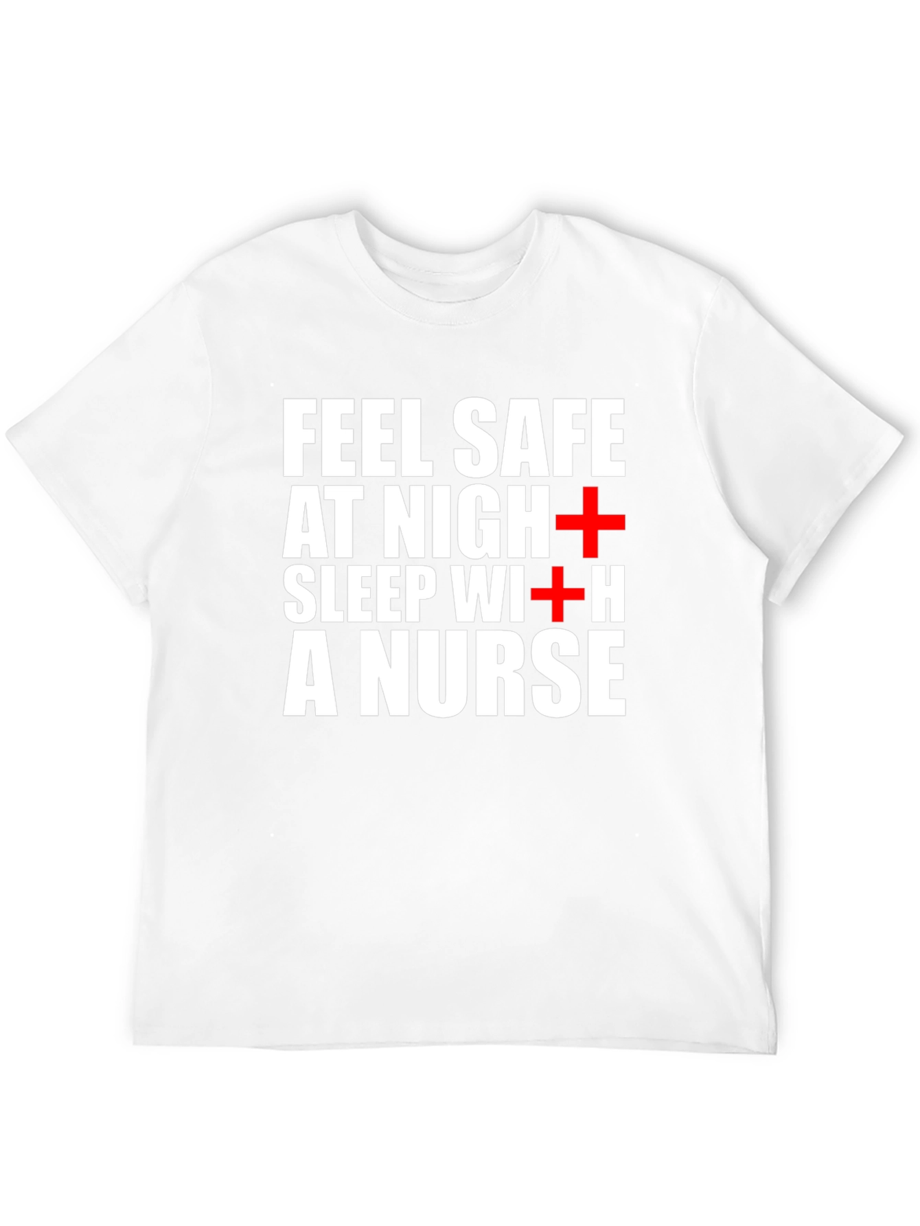 Black Feel Safe Sleep With a Nurse Black T-Shirt view 12
