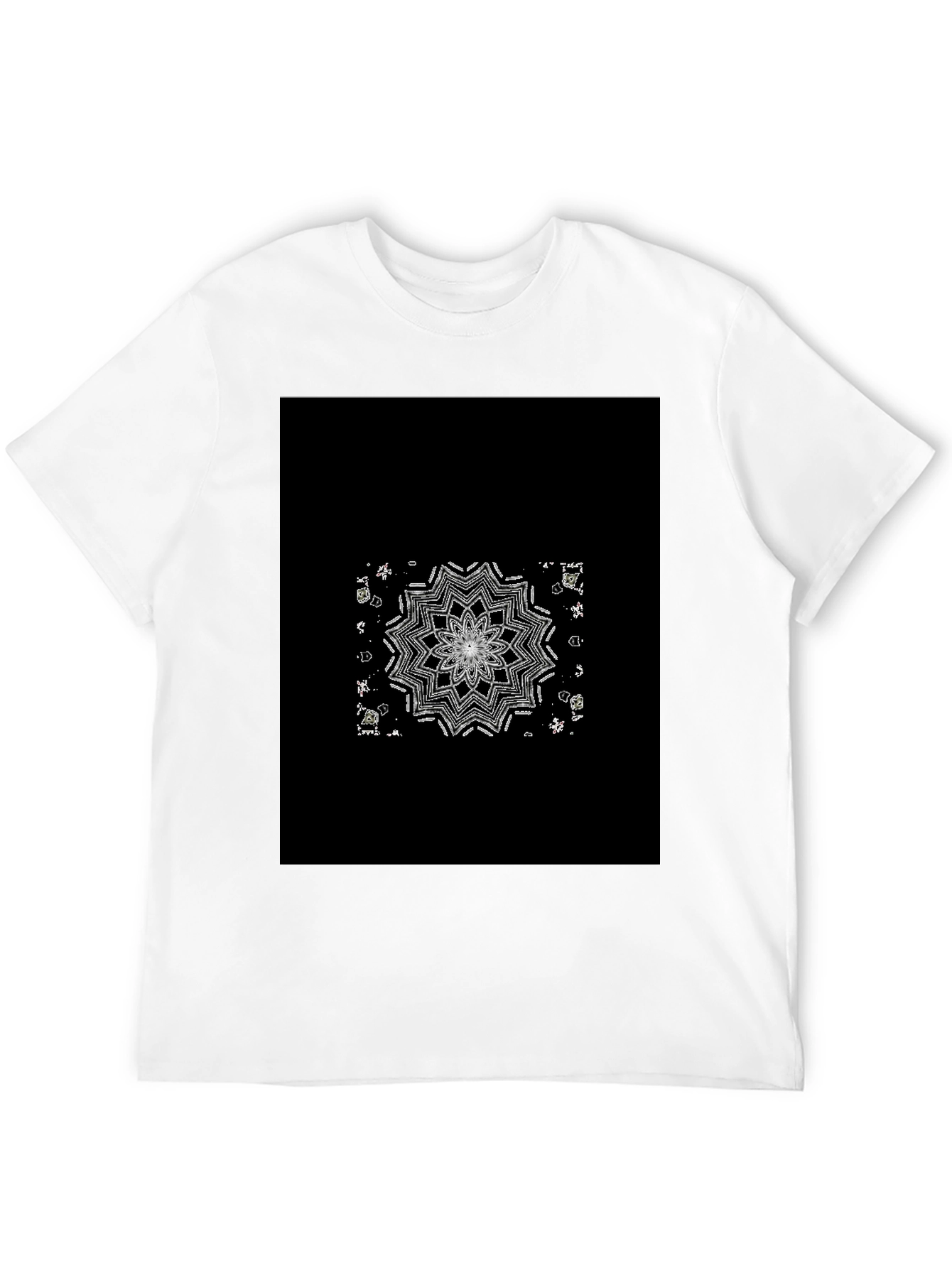 Black Mandala Graphic Tee - Black Cotton Blend view 12