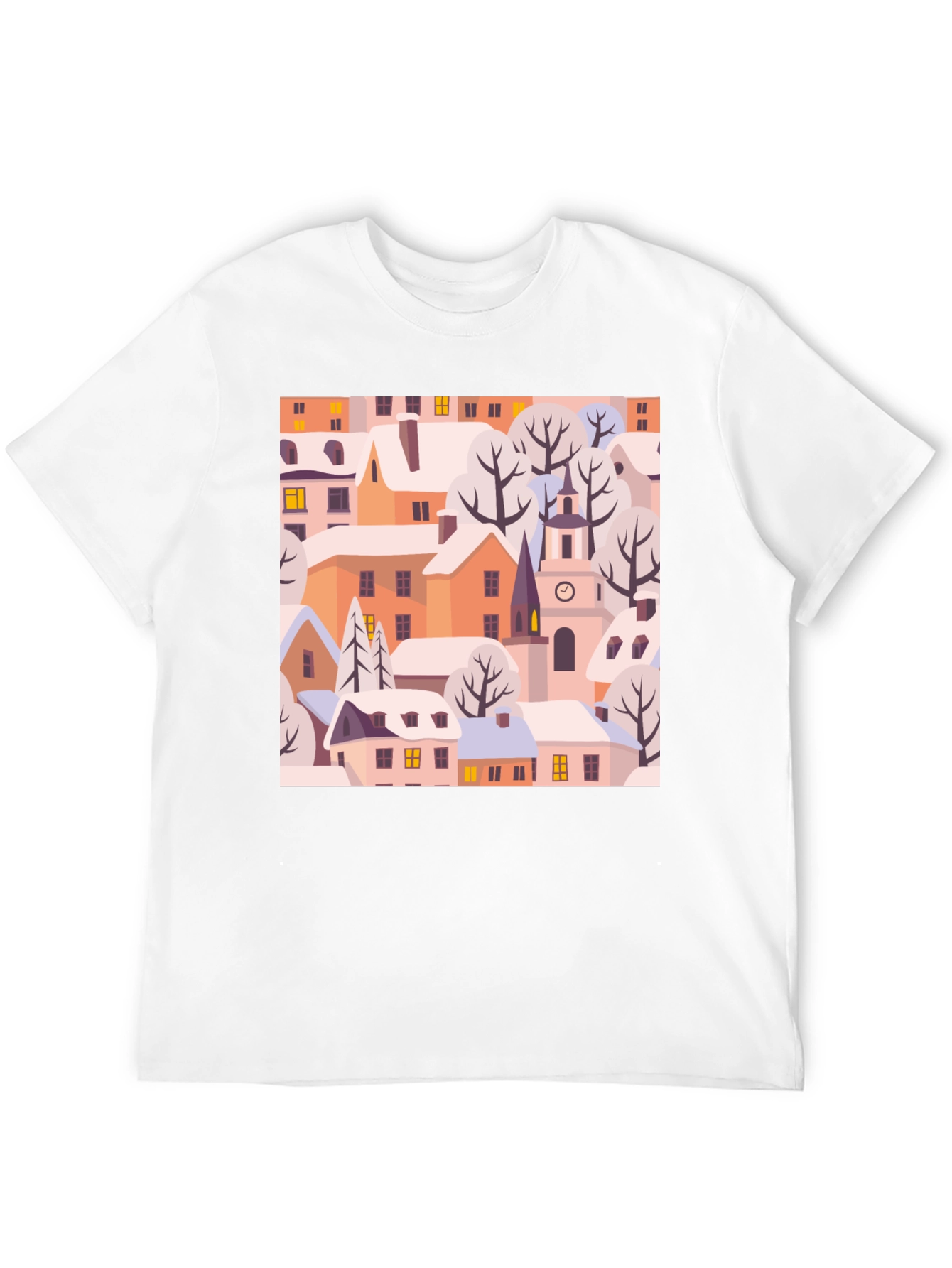 Black Winter Village Graphic Tee - Black view 12