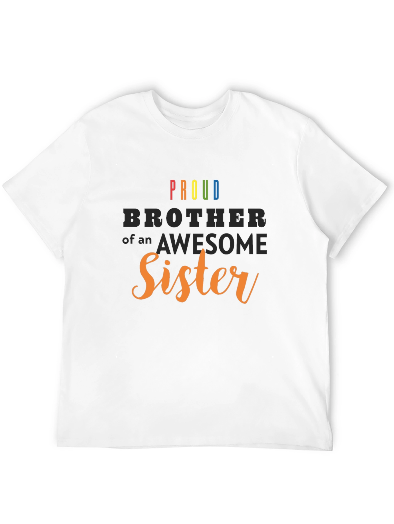 Black Proud Brother of an Awesome Sister Black T-Shirt view 12