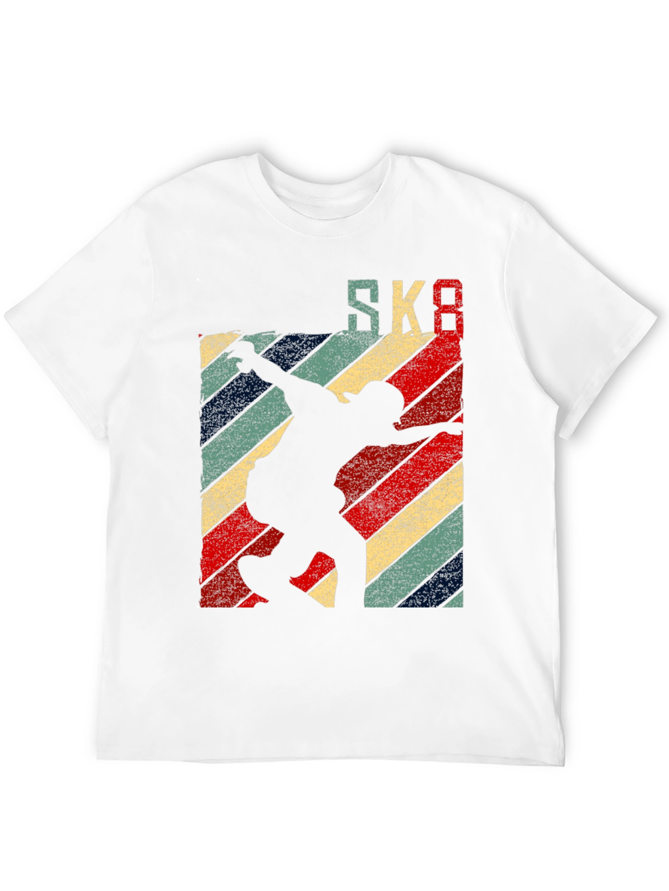 Black Retro SK8 Skateboard T-Shirt Black view 12