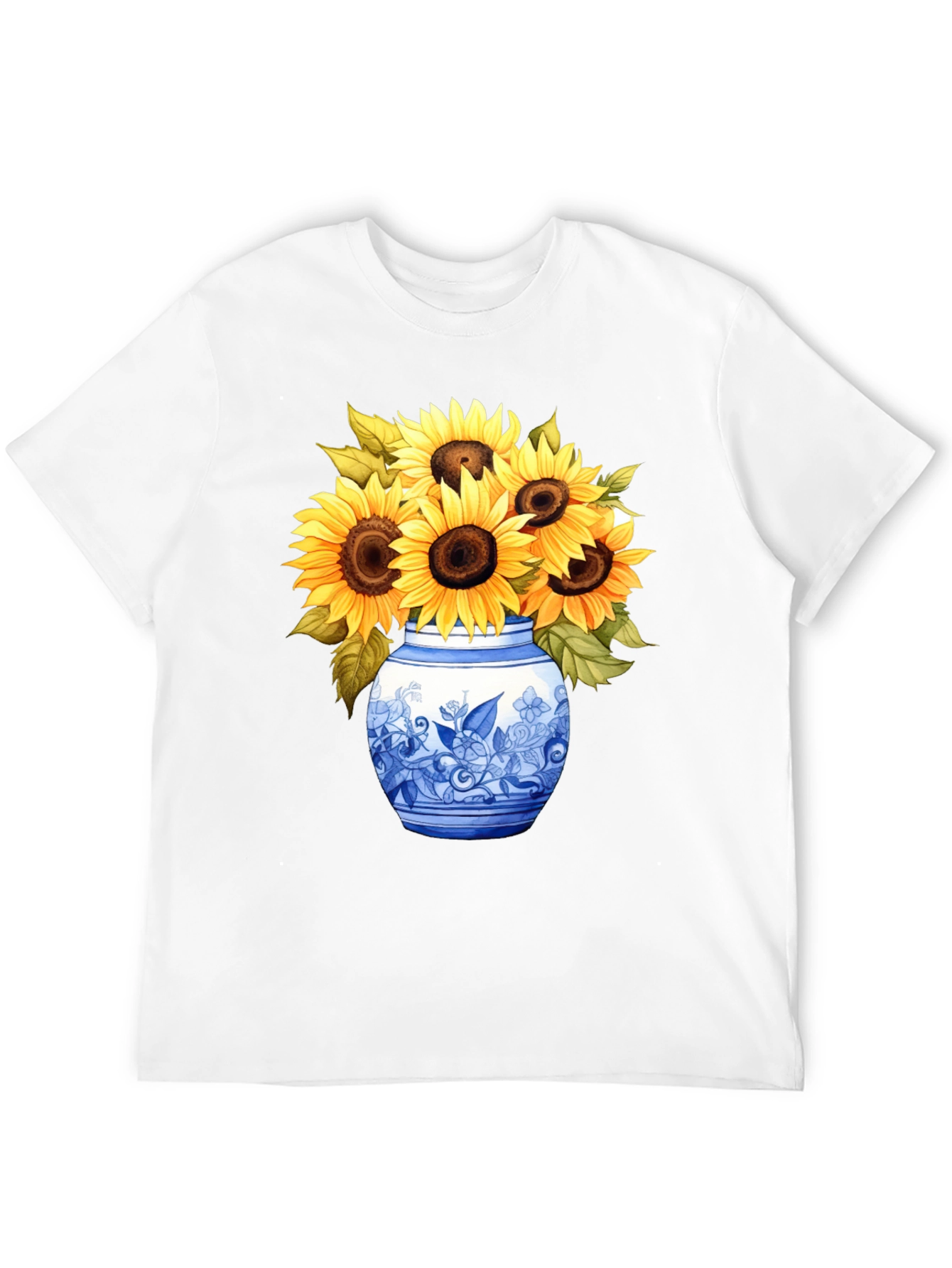 Black Sunflower Vase Graphic Tee - Stylish Unisex T-Shirt view 12
