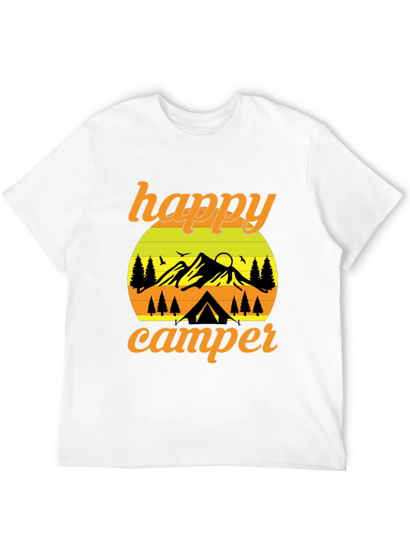 Black Happy Camper Graphic T-Shirt - Outdoor Adventure view 12