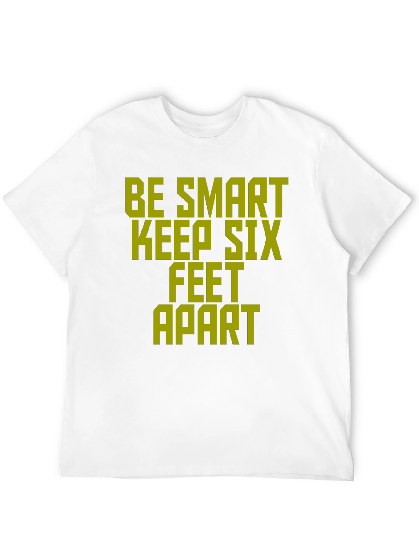 Black Be Smart Keep Six Feet Apart Novelty Graphic T-Shirt view 12