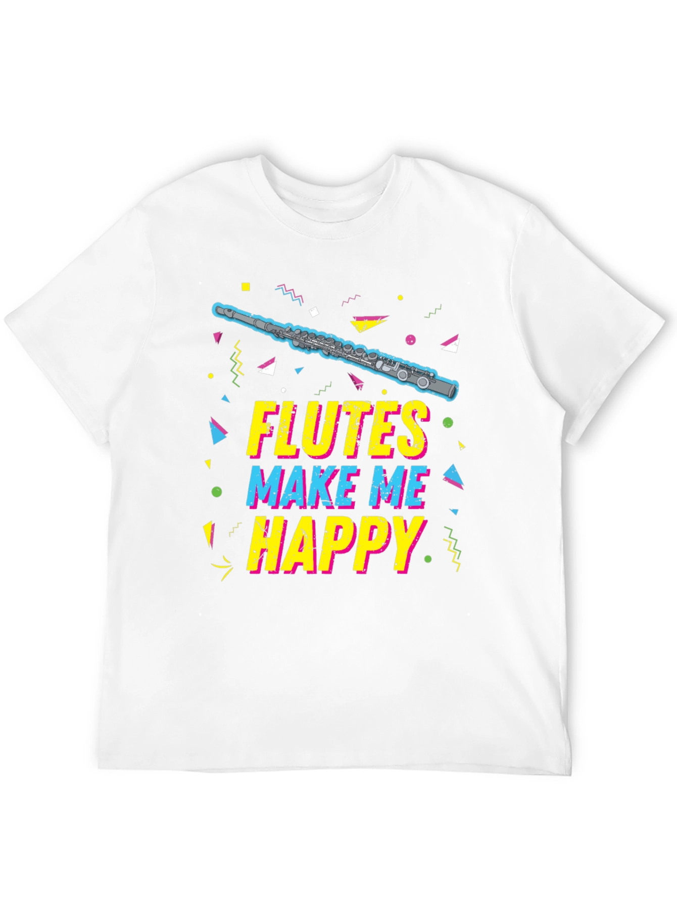 Black Flutes Make Me Happy T-Shirt - Music Lover Tee view 12