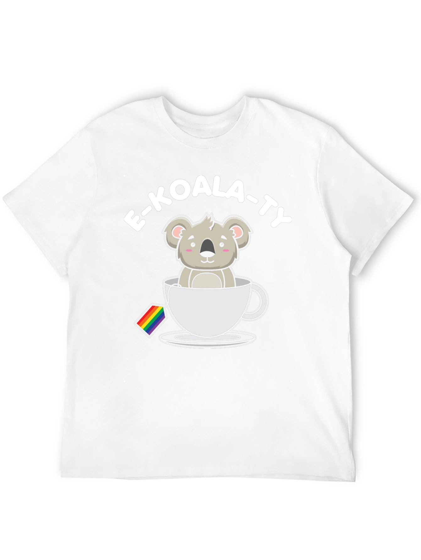 Black E-KOALA-TY LGBT Pride T-Shirt view 12