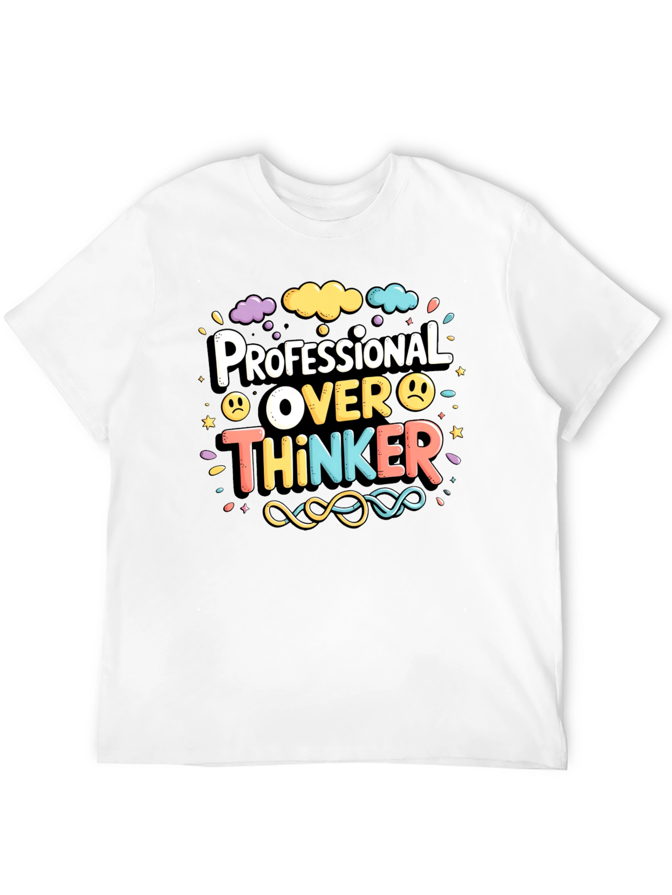 Black Professional Over Thinker Graphic Tee view 12
