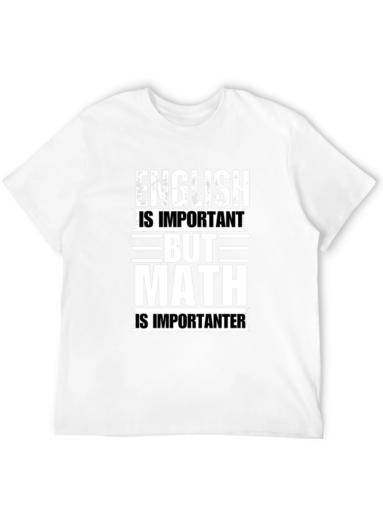 Black English vs Math Graphic Tee - Black view 12